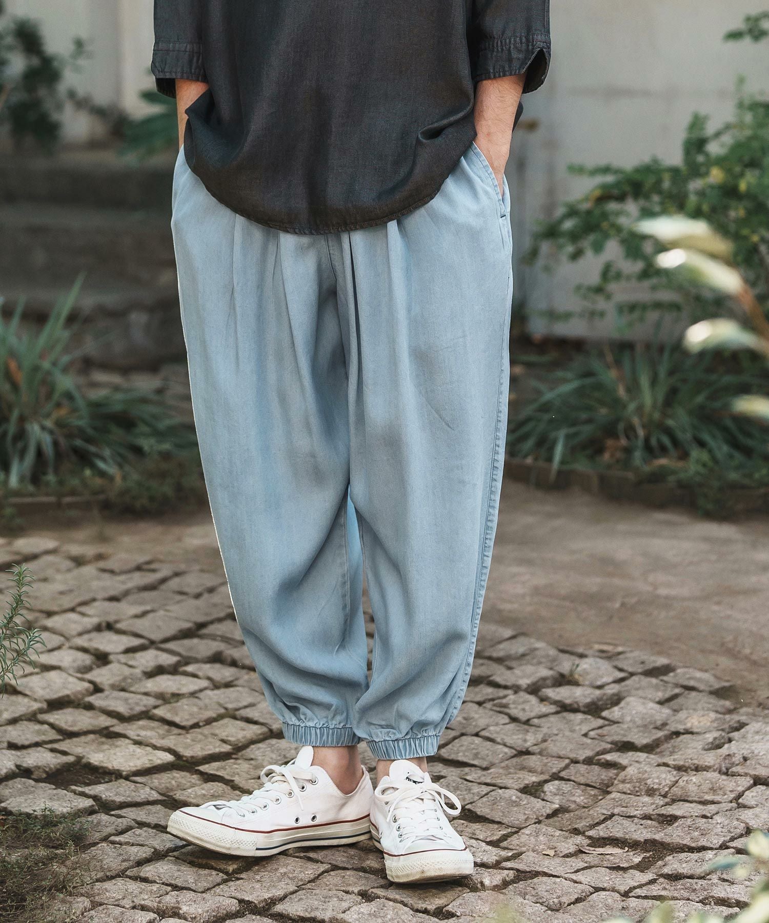 CAMBIO(カンビオ)】Silky Denim Balloon Pants デニムバルーンパンツ
