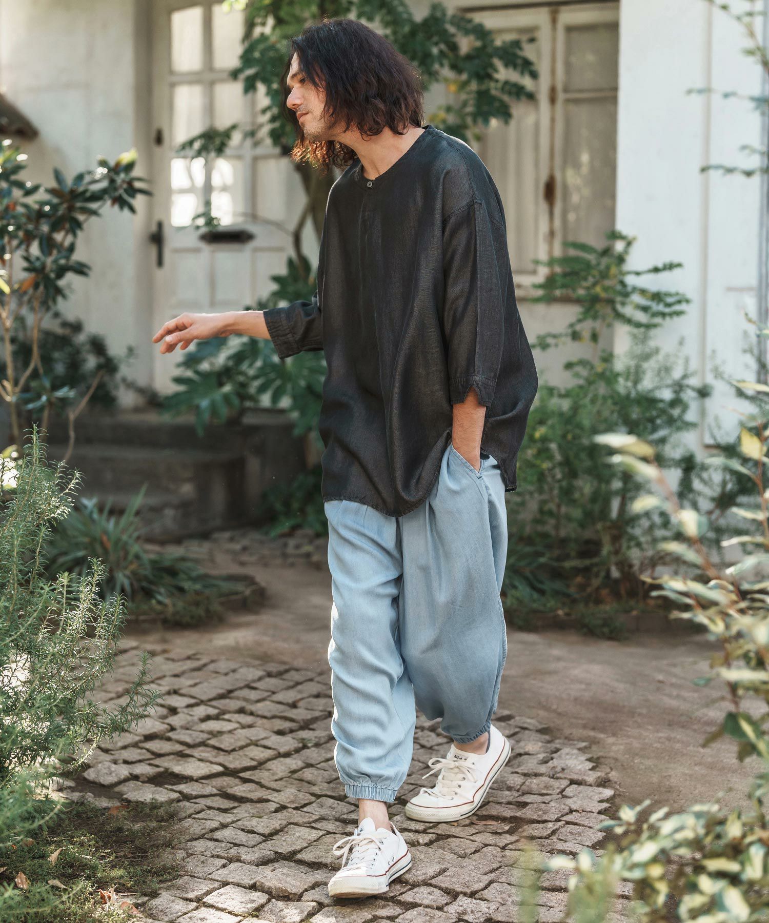 CAMBIO(カンビオ)】Silky Denim Balloon Pants デニムバルーンパンツ