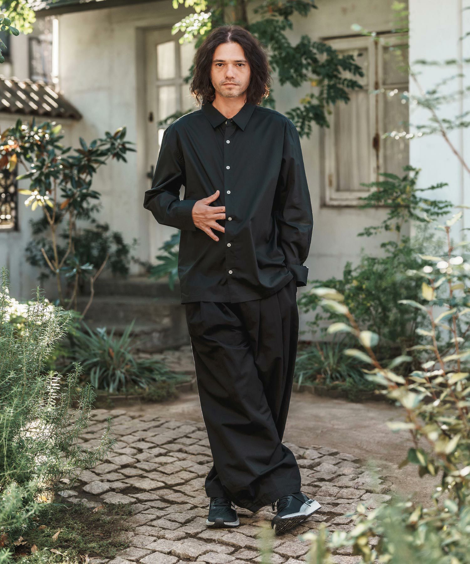 30%OFF【CAMBIO(カンビオ)】Hem Button Wide Tuck Balloon Pants