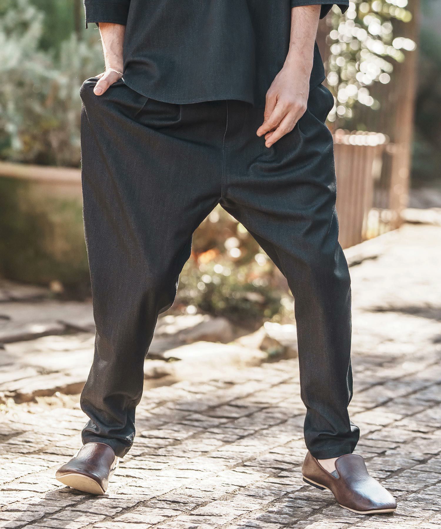 CAMBIO スーパーストレッチ サルエルパンツ S ブラック 071J30 CAMBIO スーパーストレッチ サルエルパンツ S ブラック 071J30