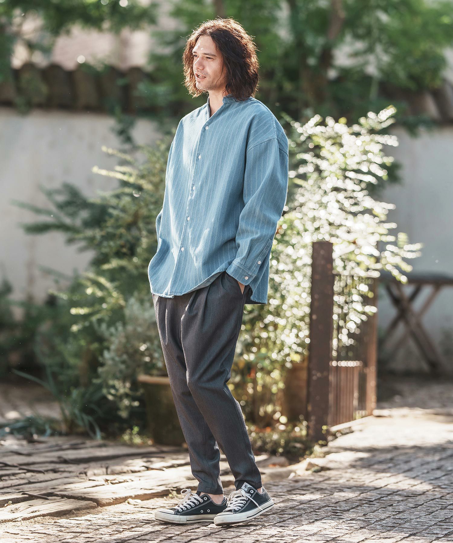 CAMBIO(カンビオ)】Denim Like Drape Sarrouel Pants サルエルパンツ