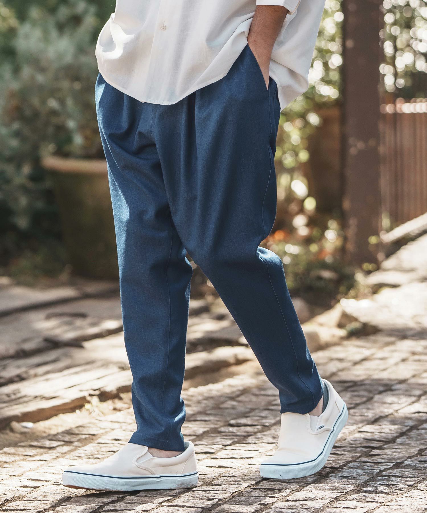 CAMBIO(カンビオ)】Denim Like Drape Sarrouel Pants サルエルパンツ