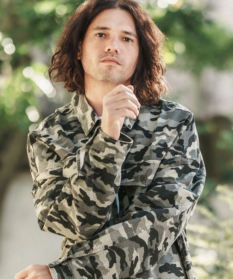 50%OFF【CAMBIO(カンビオ)】Bio Wash Camofurage Ripstop Shirts 