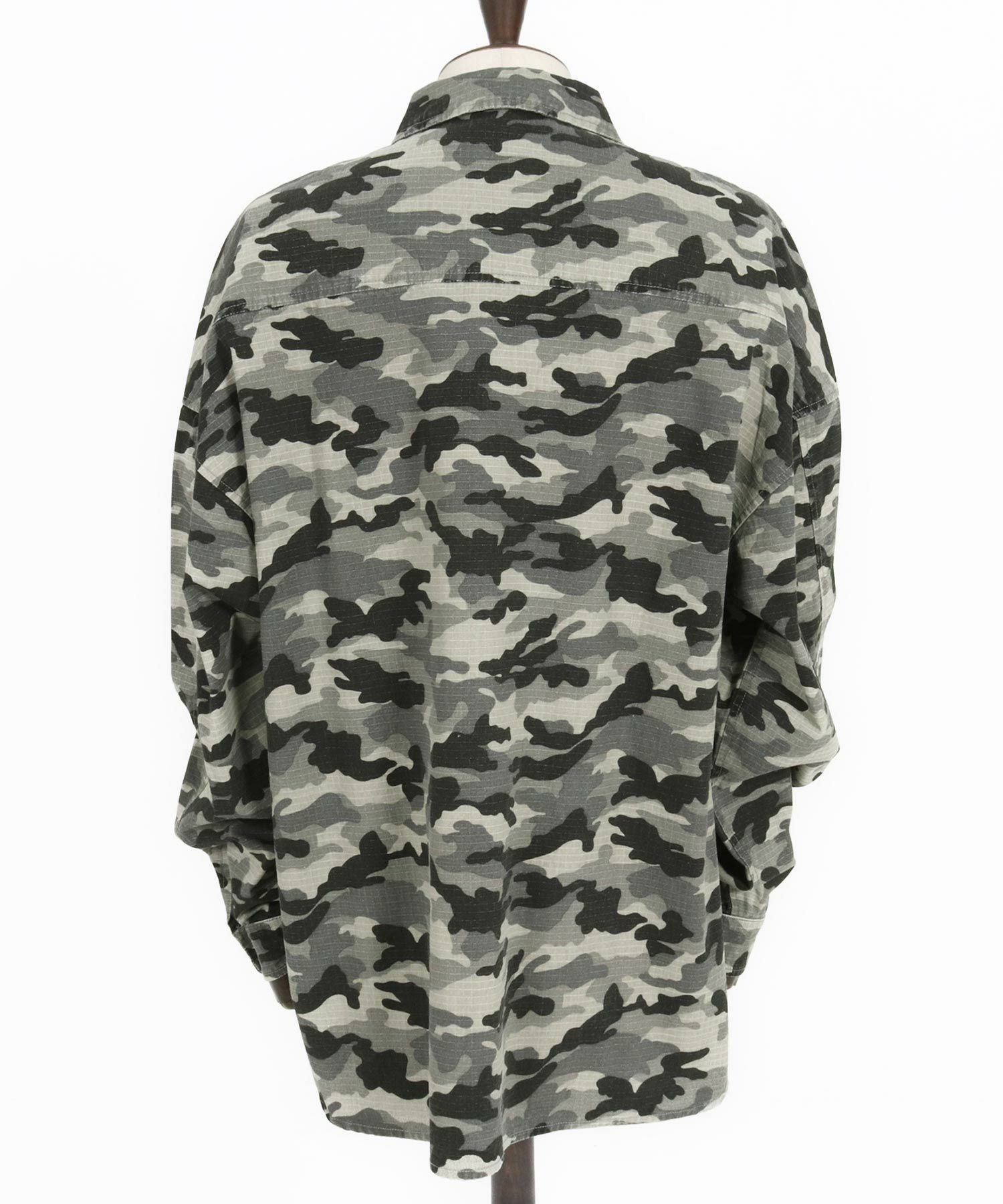 50%OFF【CAMBIO(カンビオ)】Bio Wash Camofurage Ripstop Shirts