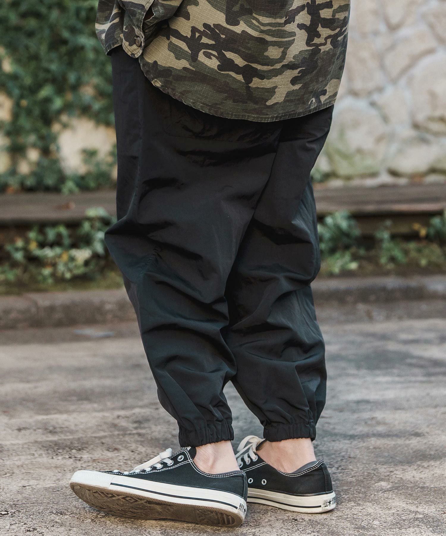 30%OFF【CAMBIO(カンビオ)】ナイロンテーパードジョグパンツ(CMB-R0148