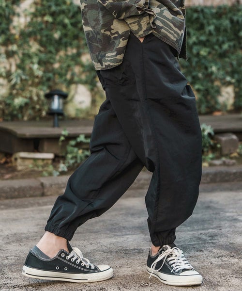30%OFF【CAMBIO(カンビオ)】ナイロンテーパードジョグパンツ(CMB-R0148 