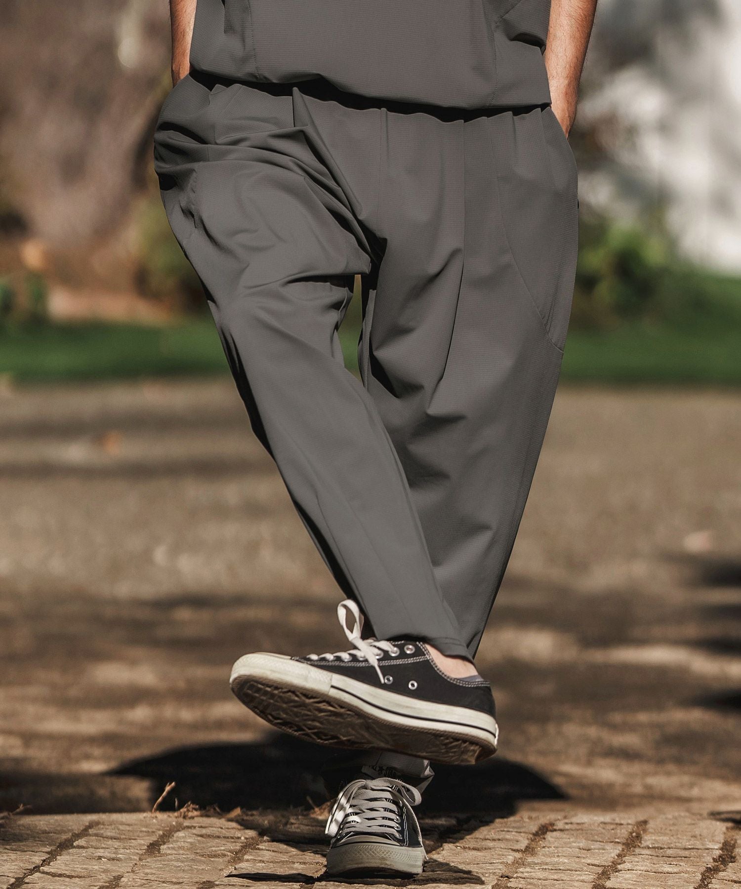 CAMBIO(カンビオ)】Stretch Nylon Balloon Silhouette Easy Pants