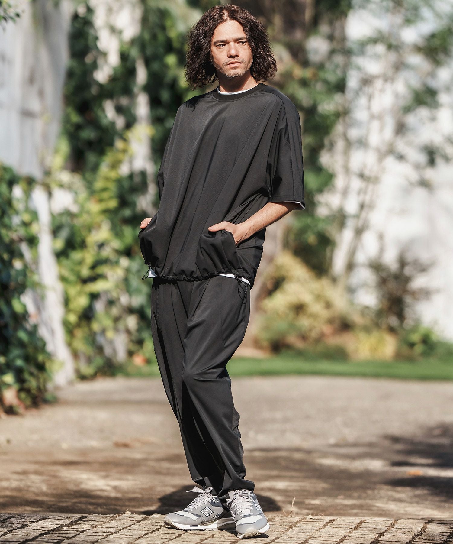 CAMBIO(カンビオ)】Stretch Nylon Balloon Silhouette Easy Pants