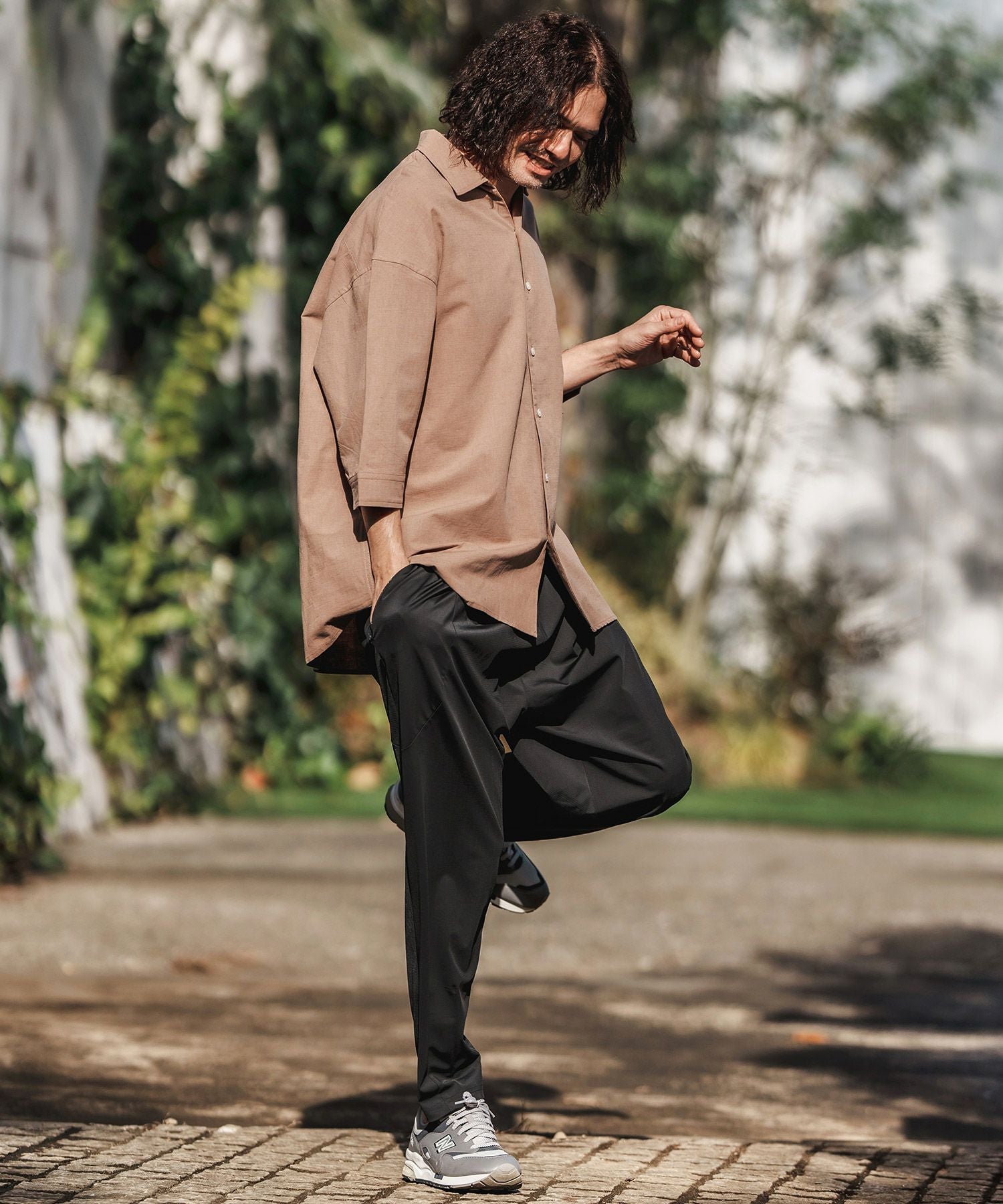 CAMBIO(カンビオ)】Stretch Nylon Balloon Silhouette Easy Pants