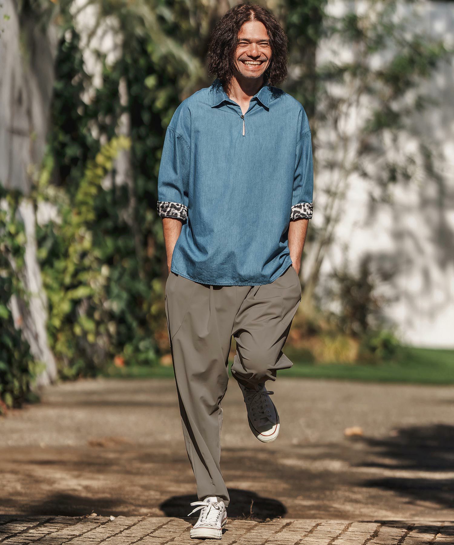 CAMBIO(カンビオ)】Stretch Nylon Balloon Silhouette Easy Pants