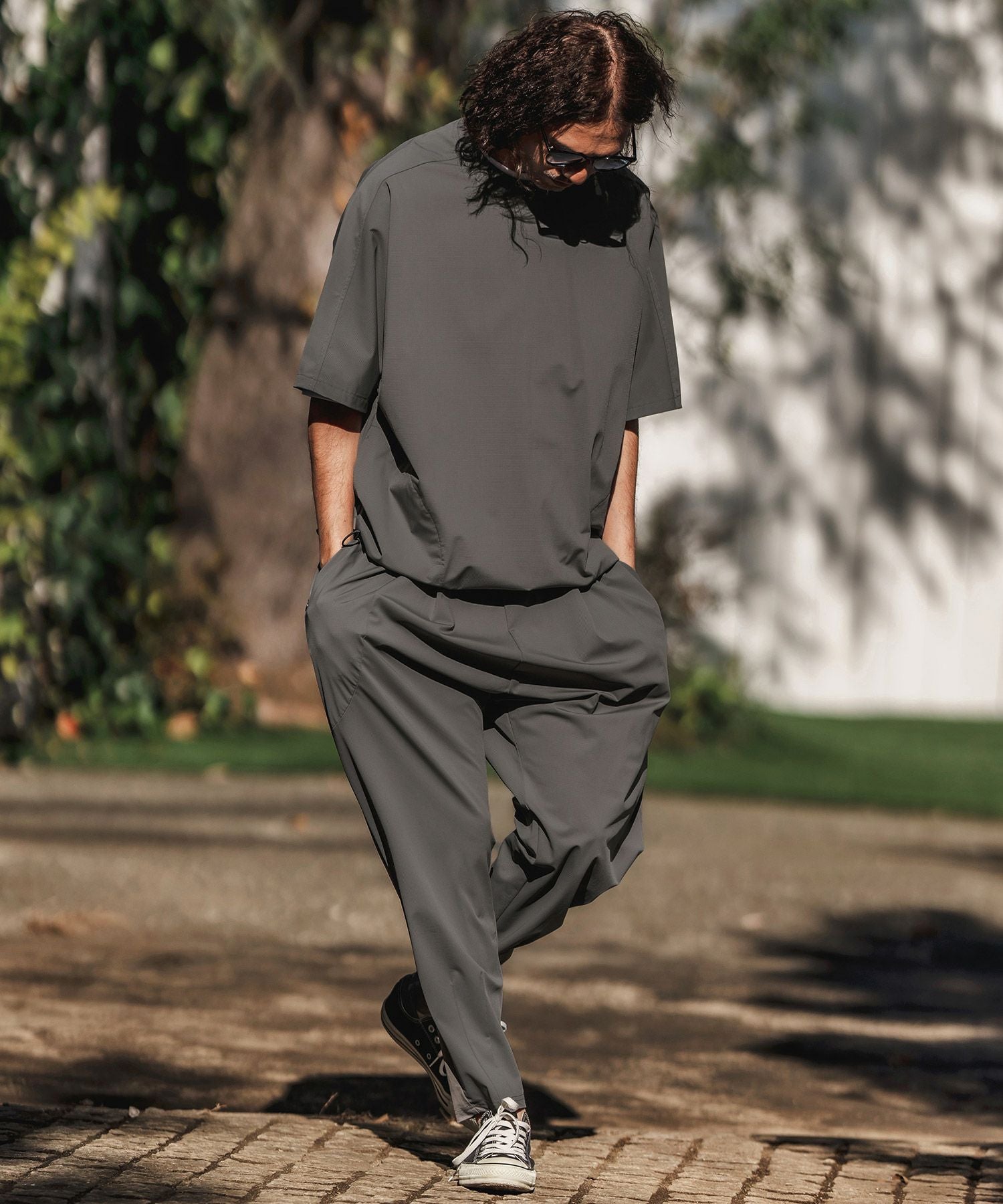 CIVARIZE / バナナシルエットコードカーゴパンツ 44 ブラック CAMBIO(カンビオ)】Stretch Nylon Balloon Silhouette Easy Pants