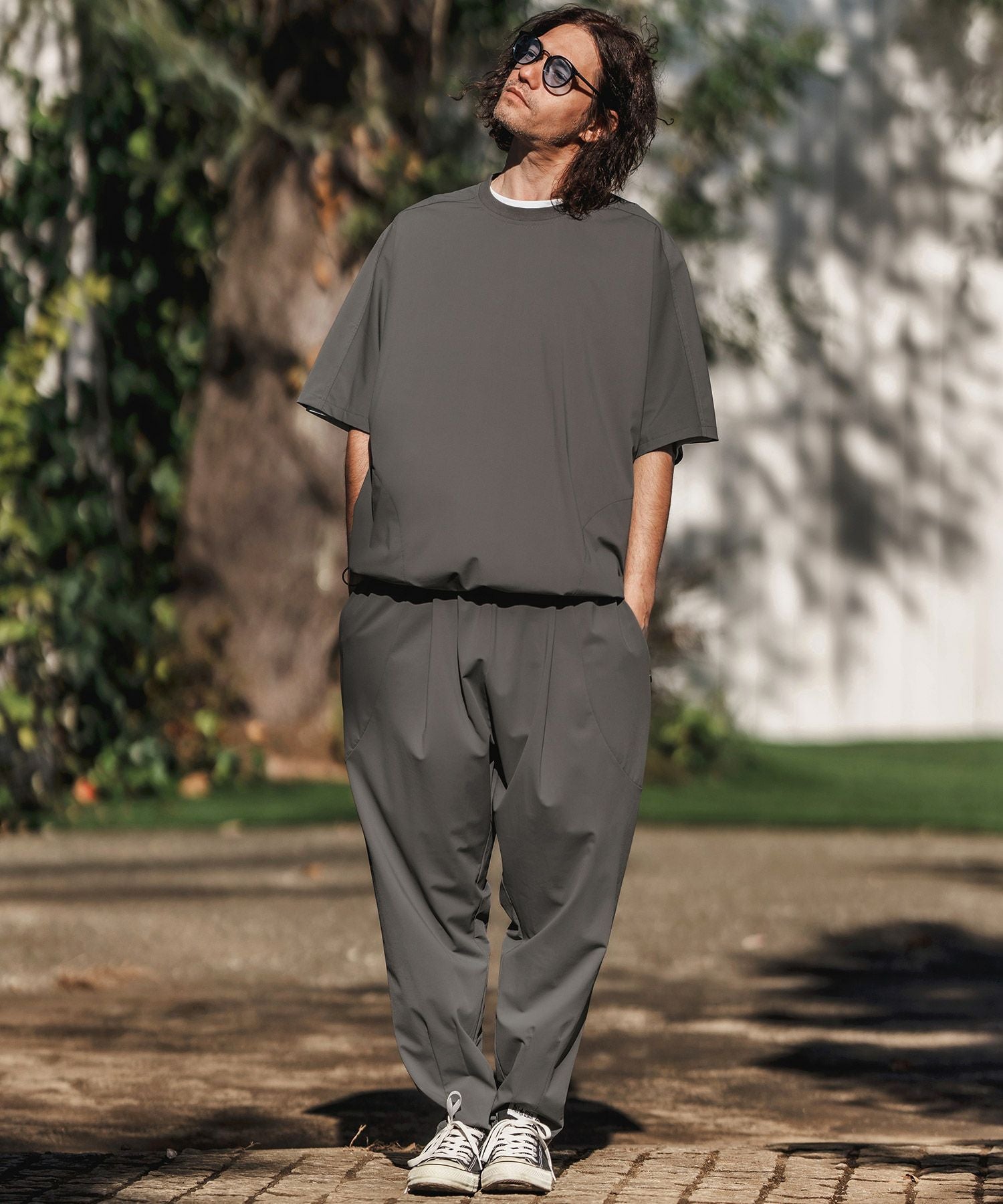 CAMBIO(カンビオ)】Stretch Nylon Balloon Silhouette Easy Pants