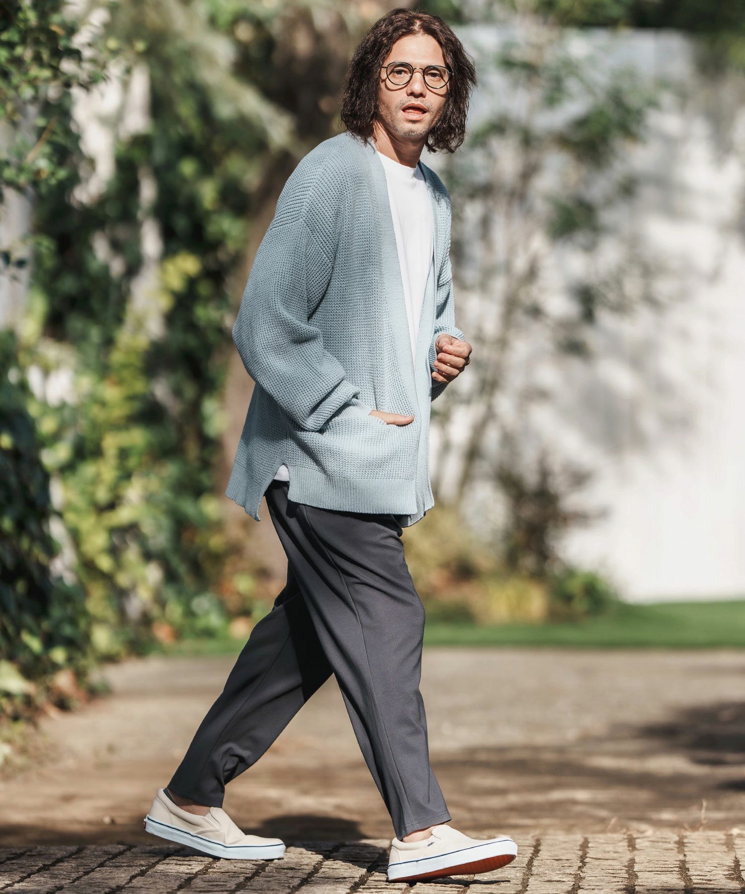 CAMBIO(カンビオ)】Ripple Cut sew Relax Tapered Pants イージー