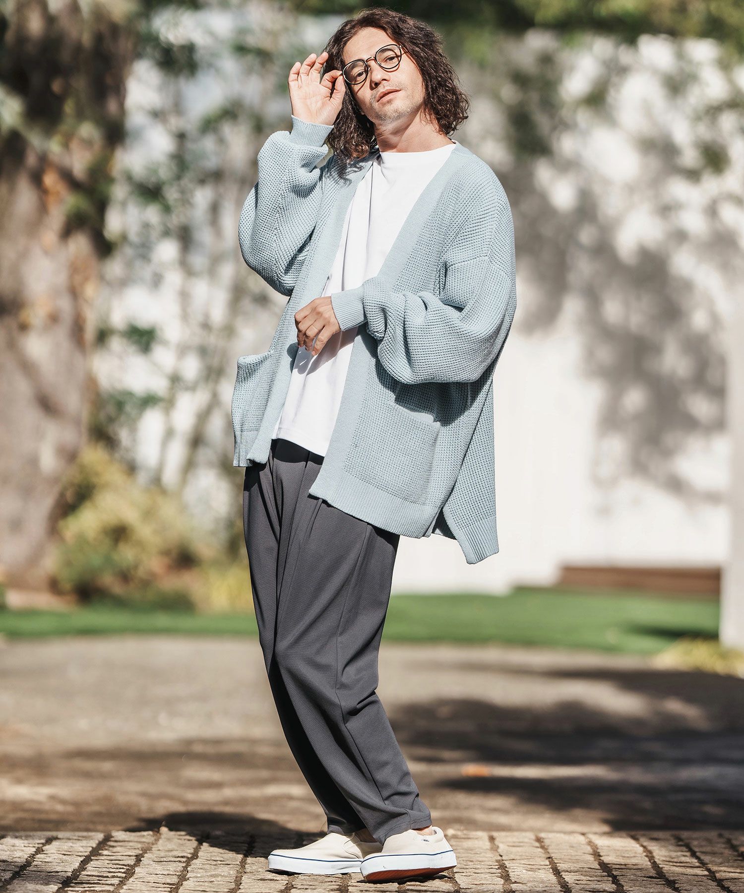 CAMBIO(カンビオ)】Ripple Cut sew Relax Tapered Pants イージー