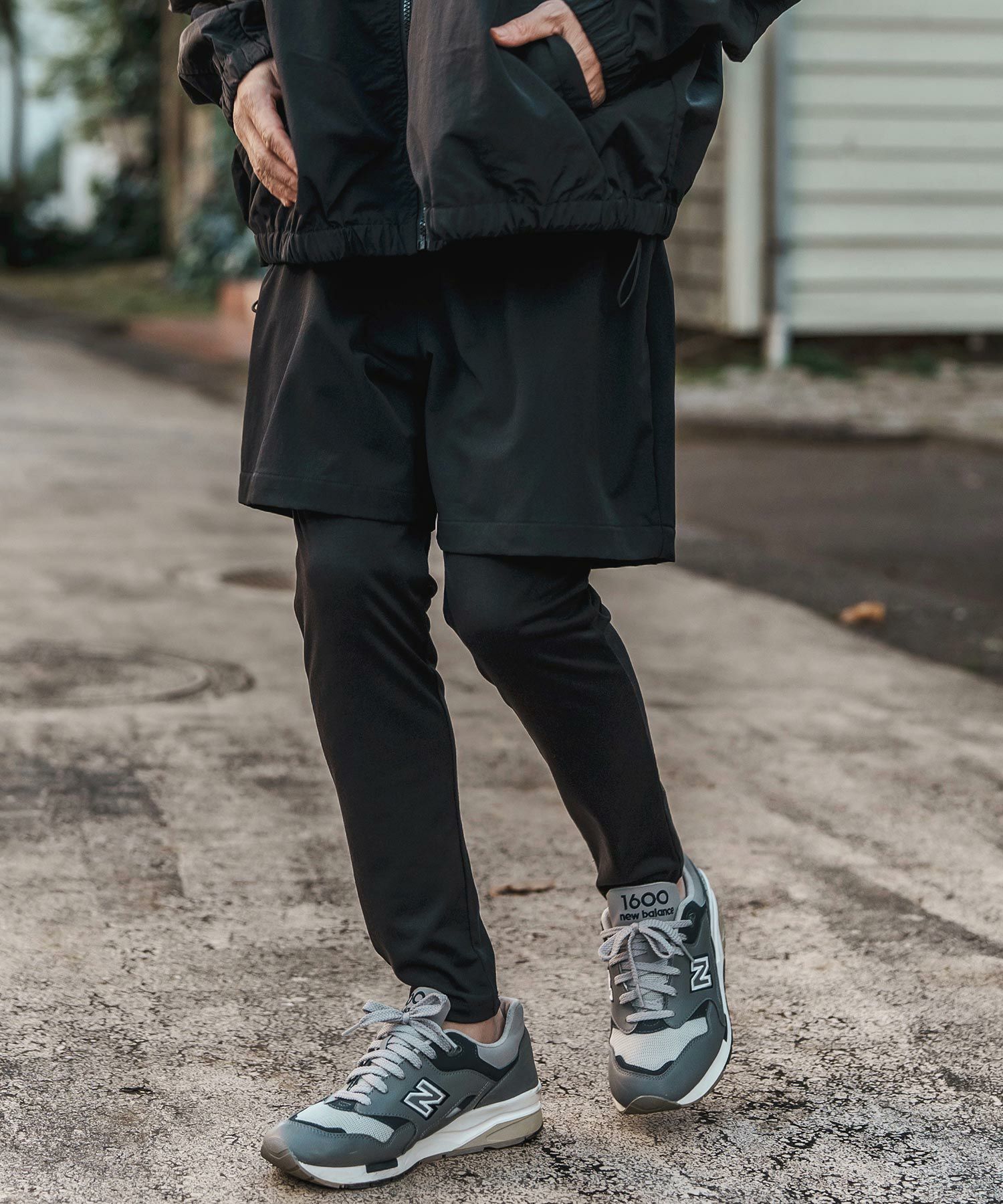 30%OFF【CAMBIO(カンビオ)】Monotone Layered Pants レイヤードパンツ