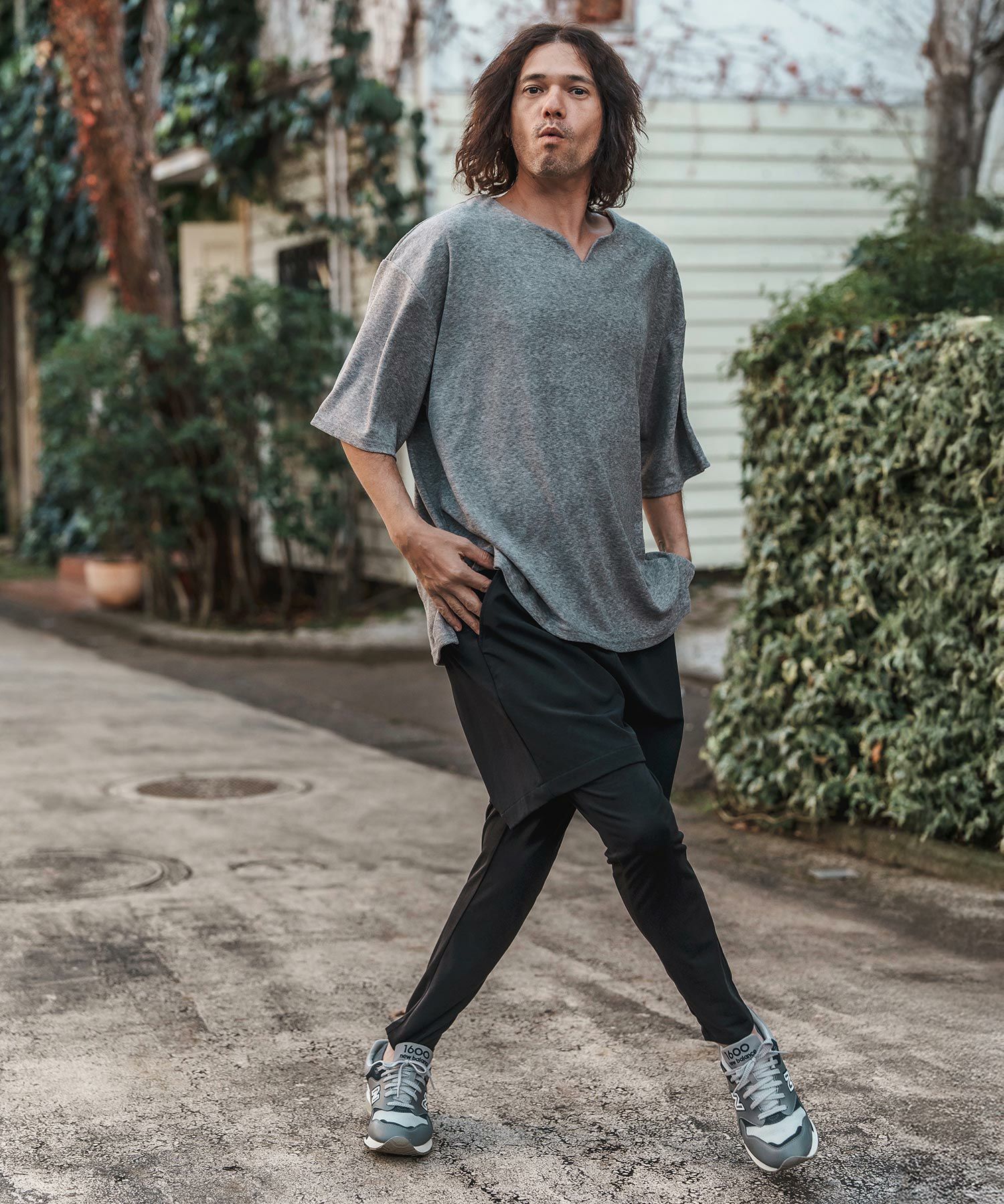 30%OFF【CAMBIO(カンビオ)】Monotone Layered Pants レイヤードパンツ