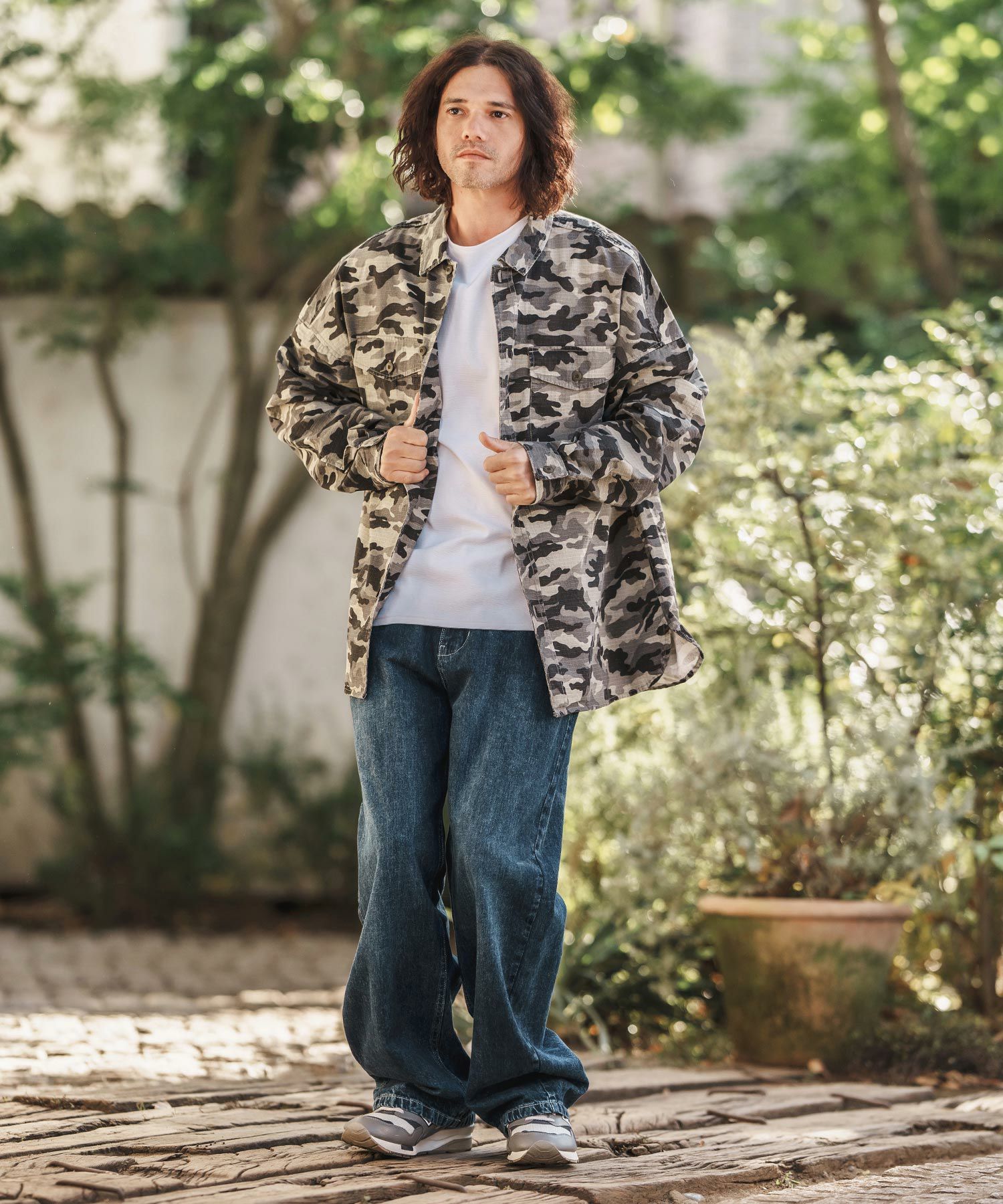 CAMBIO(カンビオ)】Span Fraise Narrow Boat Neck Cut sew Tシャツ