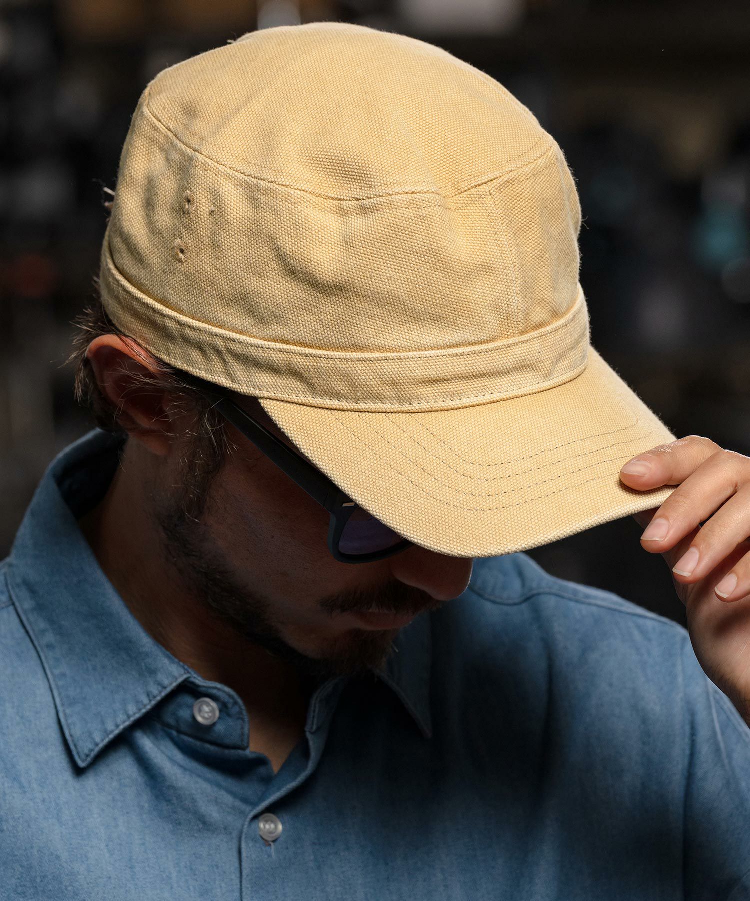 CAMBIO(カンビオ)】Garment Wash Work Cap ワークキャップ(NF-251