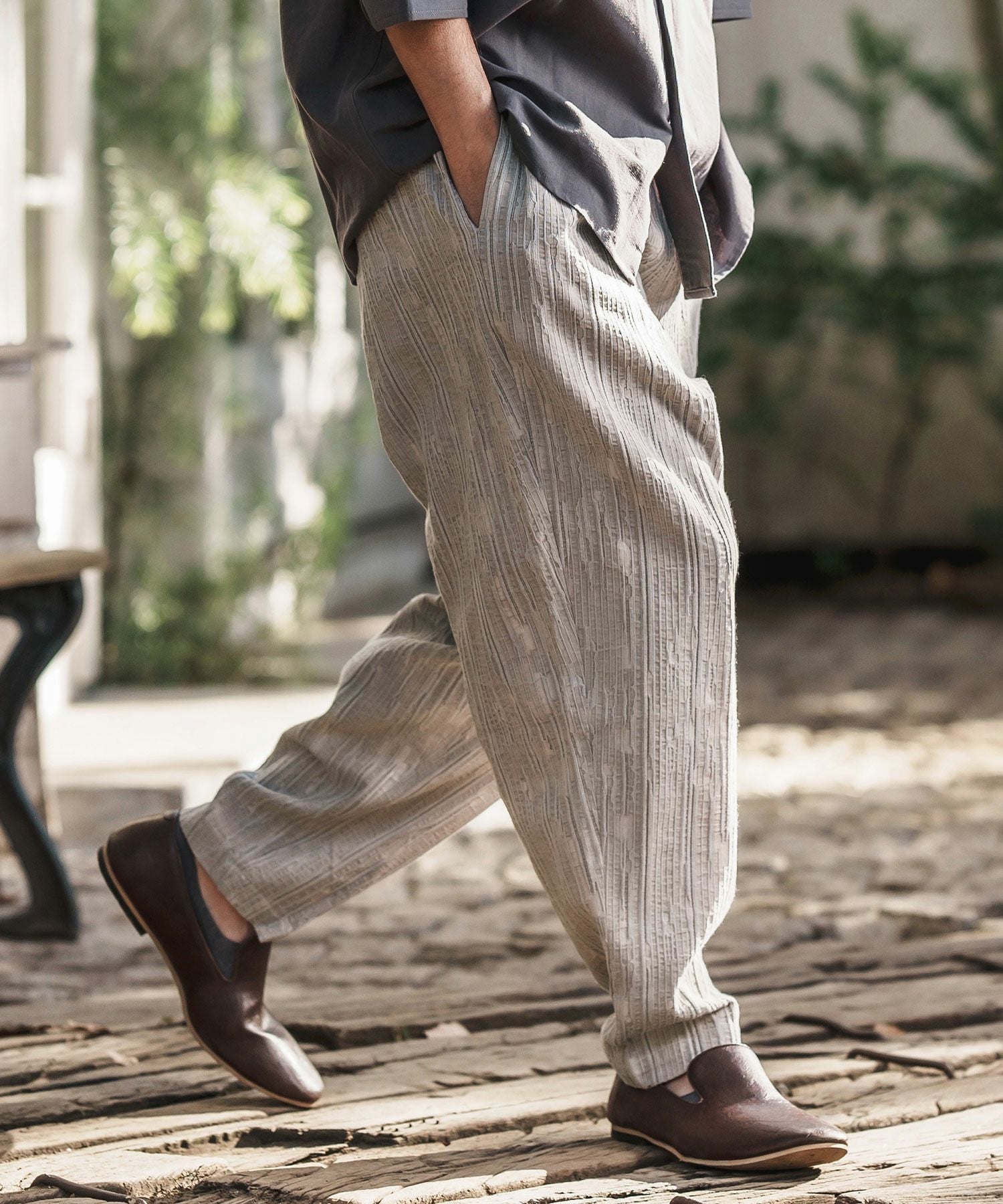 50%OFF【CAMBIO(カンビオ)】Cotton Linen Tie dye Balloon Pants