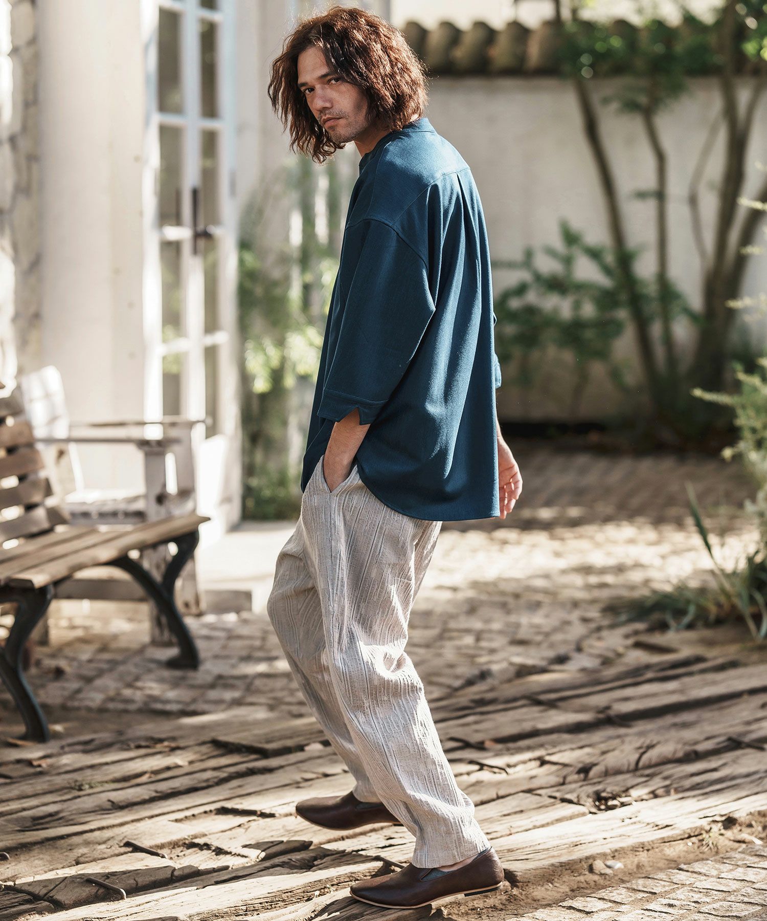 50%OFF【CAMBIO(カンビオ)】Cotton Linen Tie dye Balloon Pants