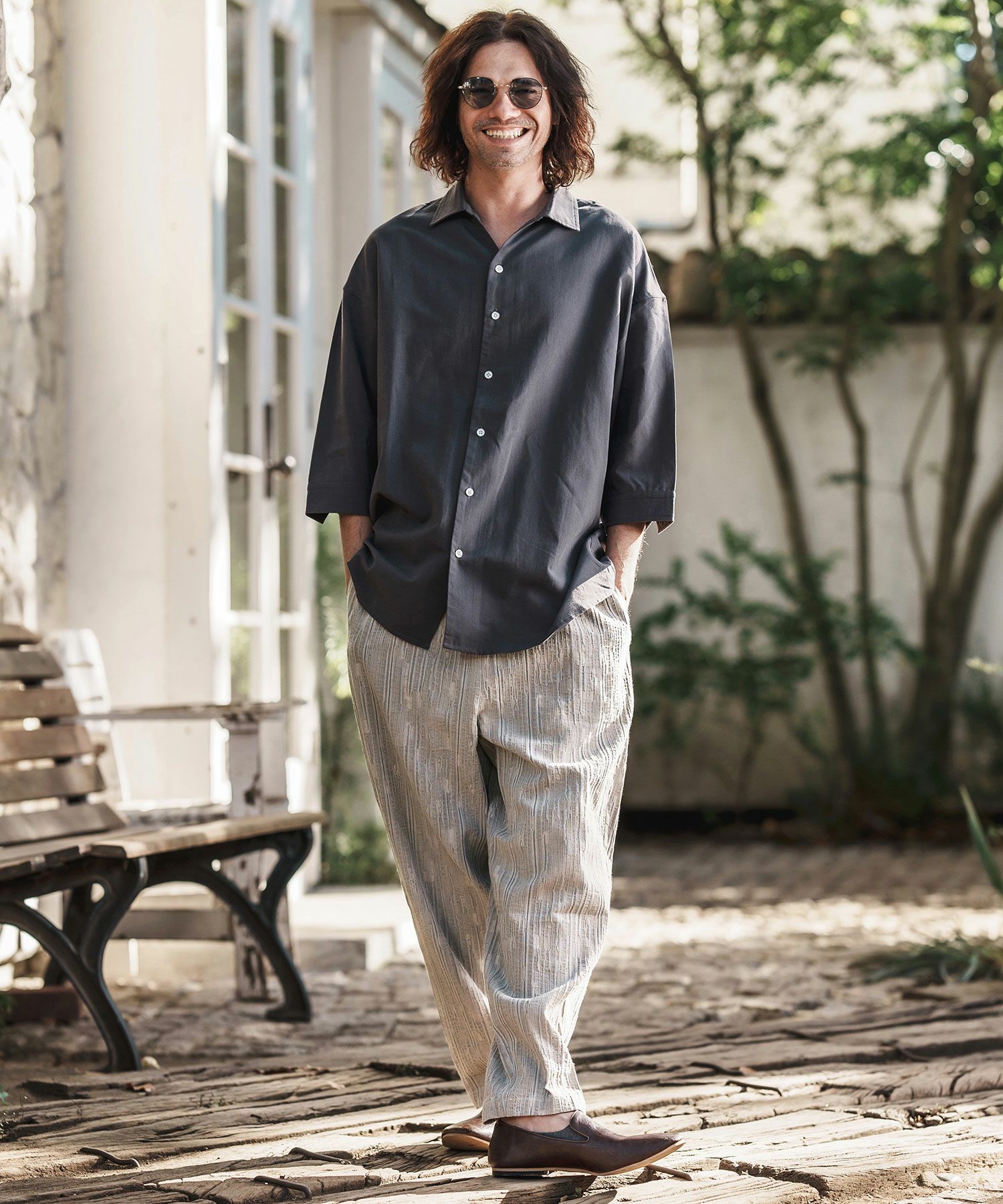50%OFF【CAMBIO(カンビオ)】Cotton Linen Tie dye Balloon Pants