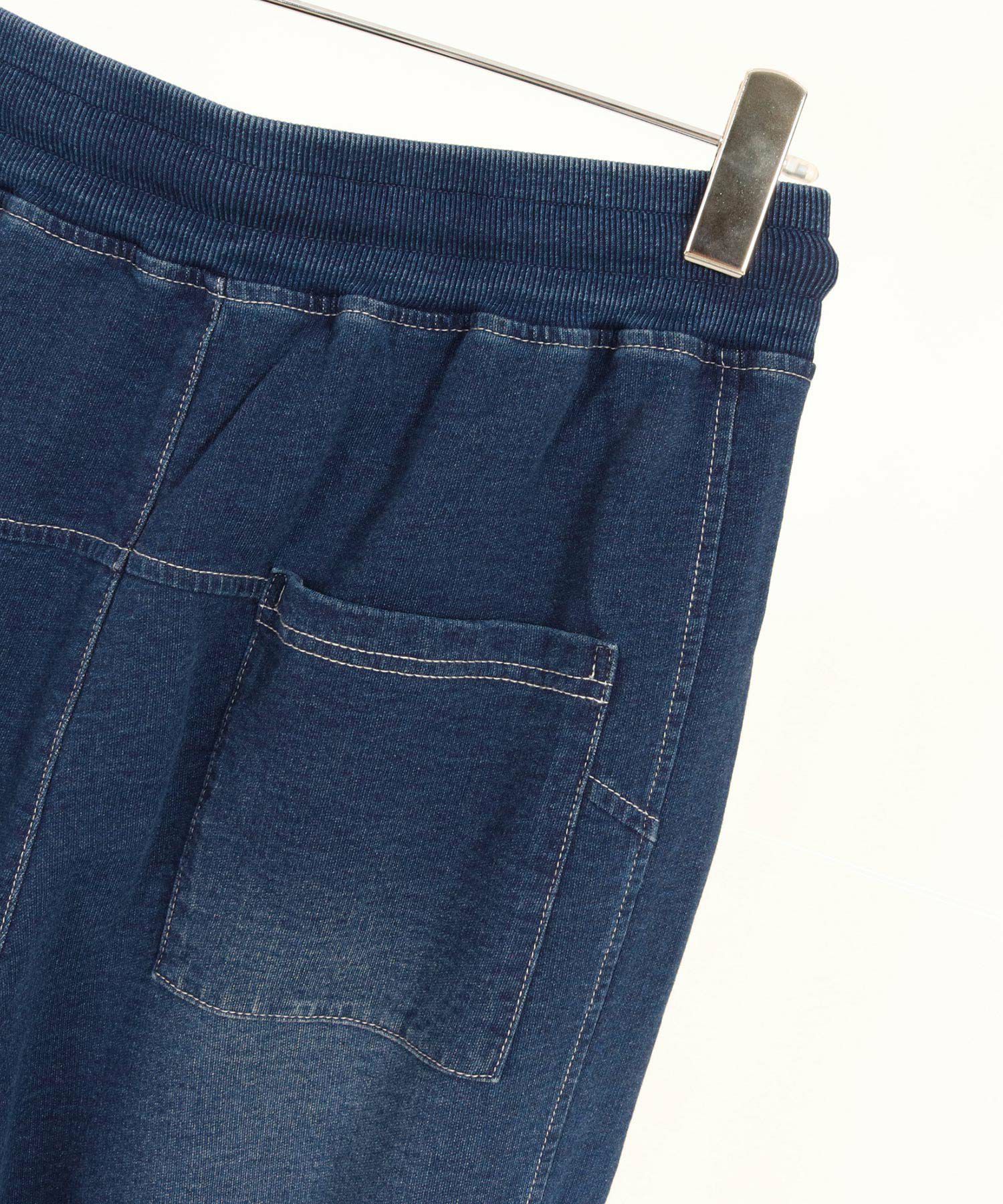 CAMBIO(カンビオ)】Indigo Sweat Tuck Pants スウェットタックパンツ