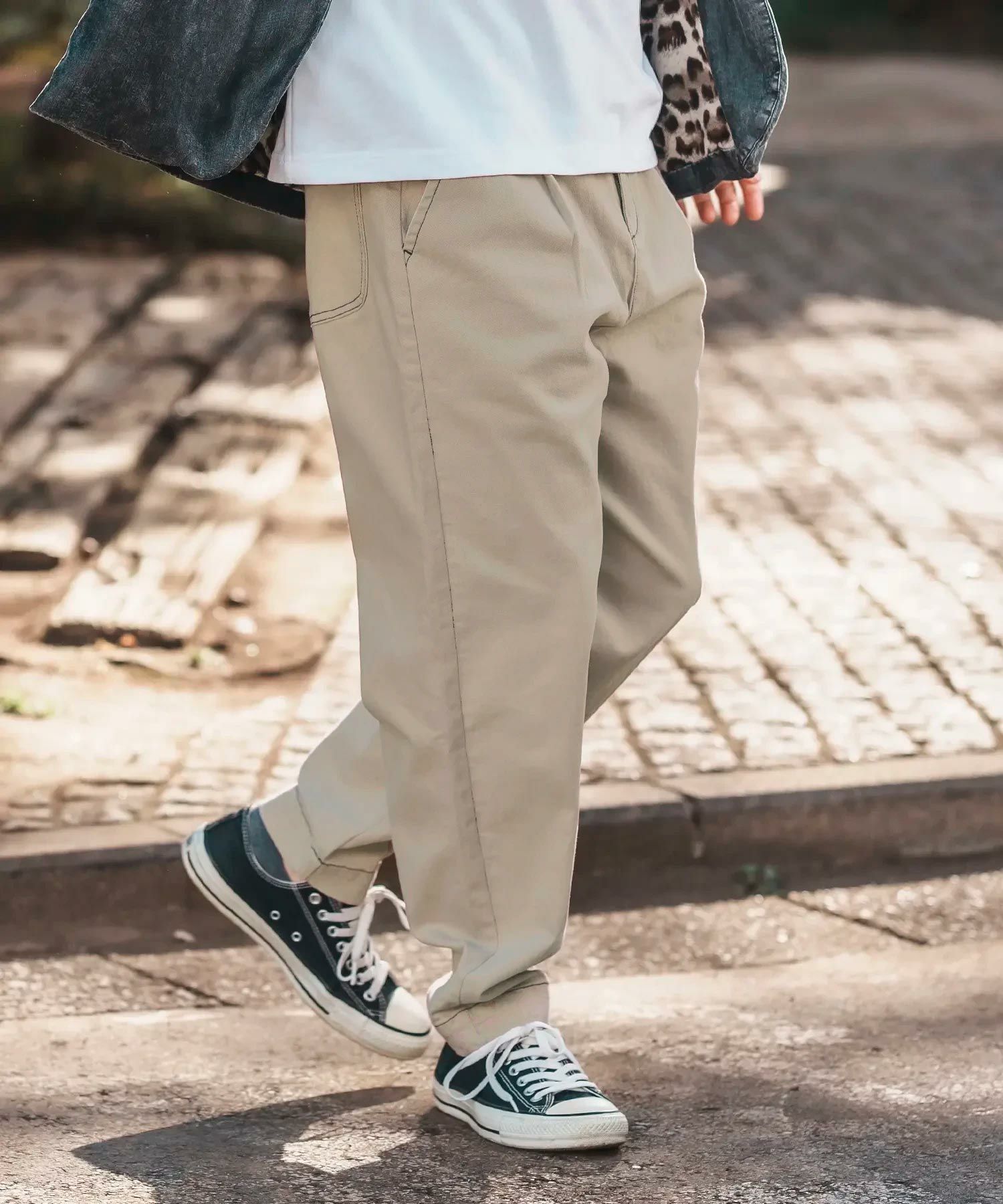 CAMBIO(カンビオ)】Tuck Stretch Easy Chino Pants チノパンツ(AI-251 