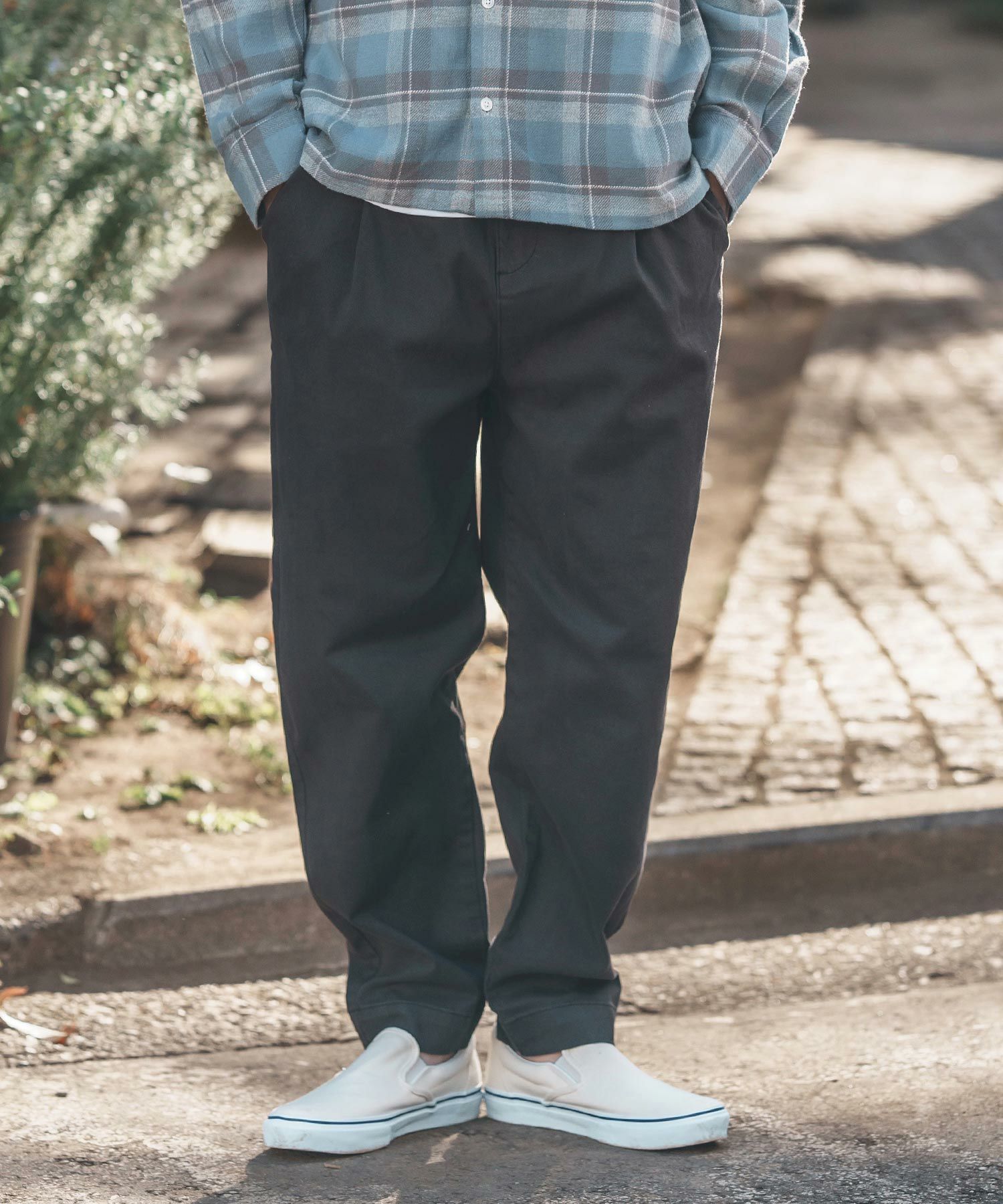CAMBIO(カンビオ)】Tuck Stretch Easy Chino Pants チノパンツ(AI-251