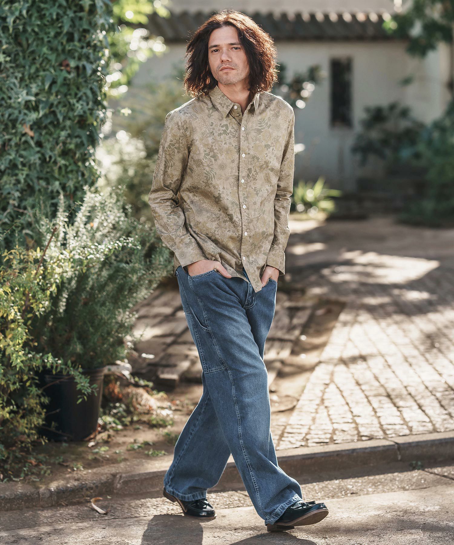 CAMBIO(カンビオ)】Half Easy Wide Denim Painter Pants ペインター