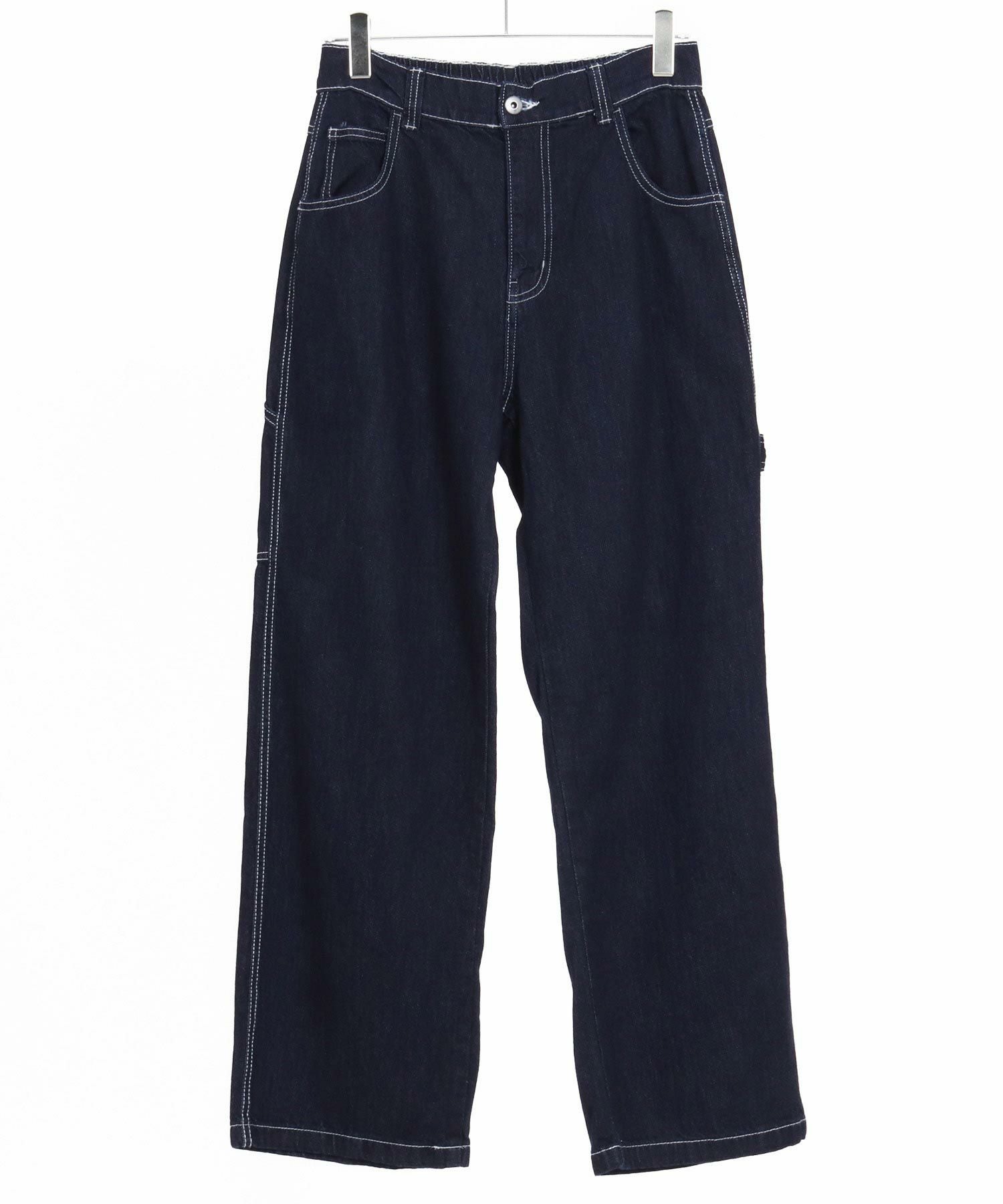 CAMBIO(カンビオ)】Half Easy Wide Denim Painter Pants ペインター