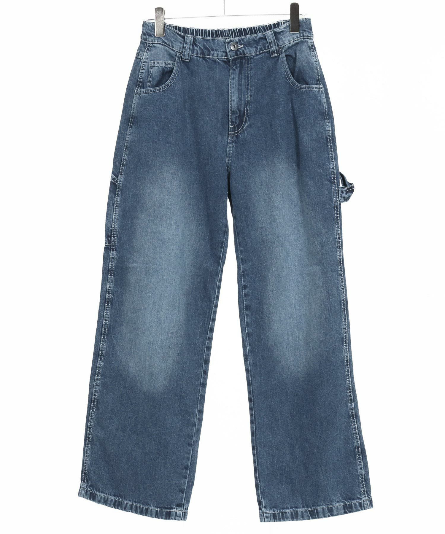 CAMBIO(カンビオ)】Half Easy Wide Denim Painter Pants ペインター