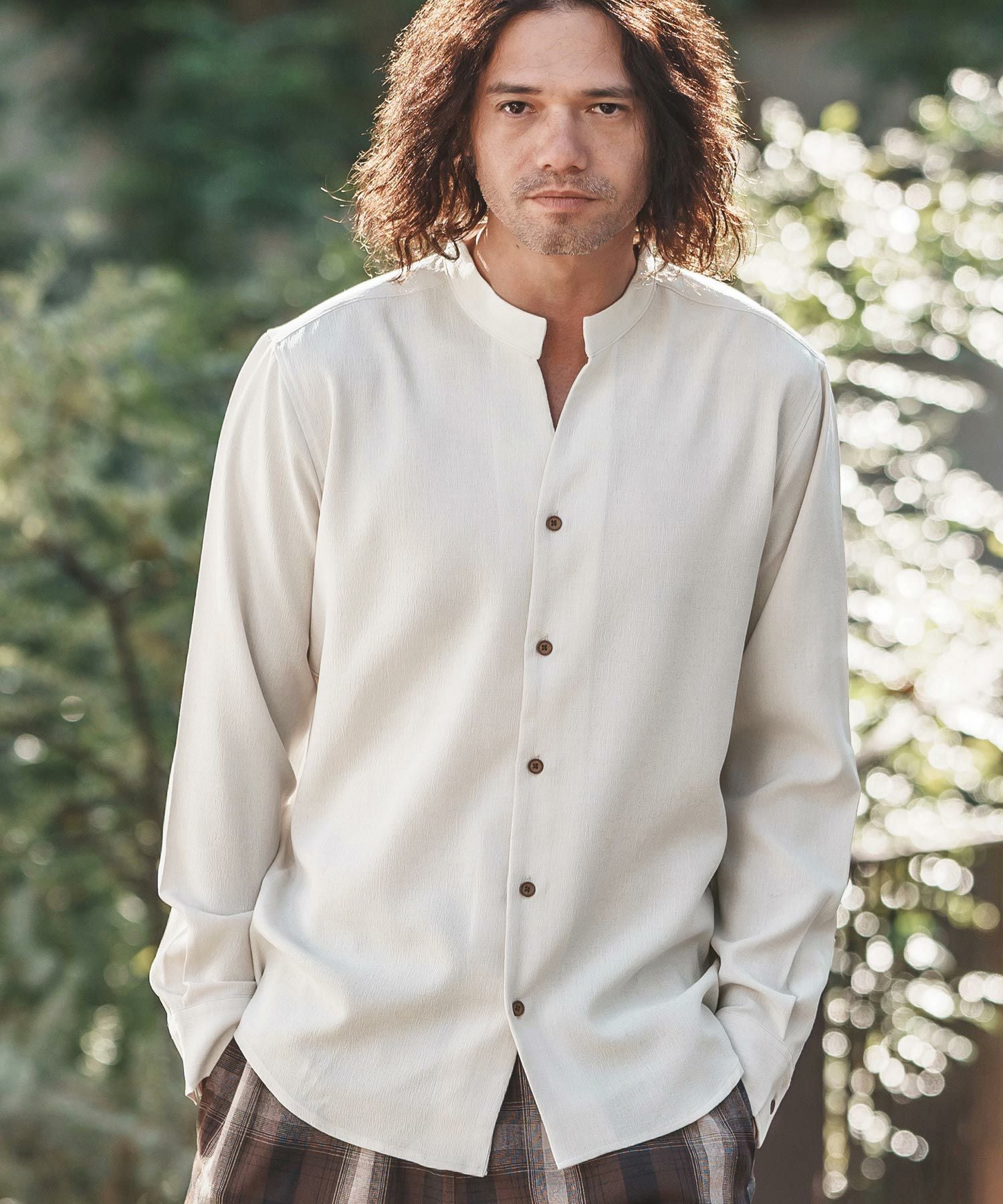 30%OFF【CAMBIO(カンビオ)】リネンライクシャンブレーストレッチ