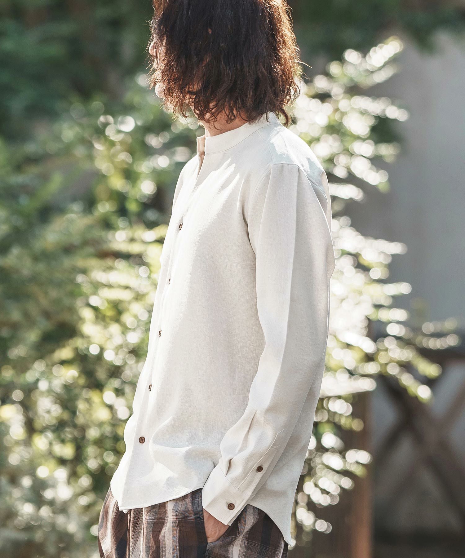 50%OFF【CAMBIO(カンビオ)】リネンライクシャンブレーストレッチ