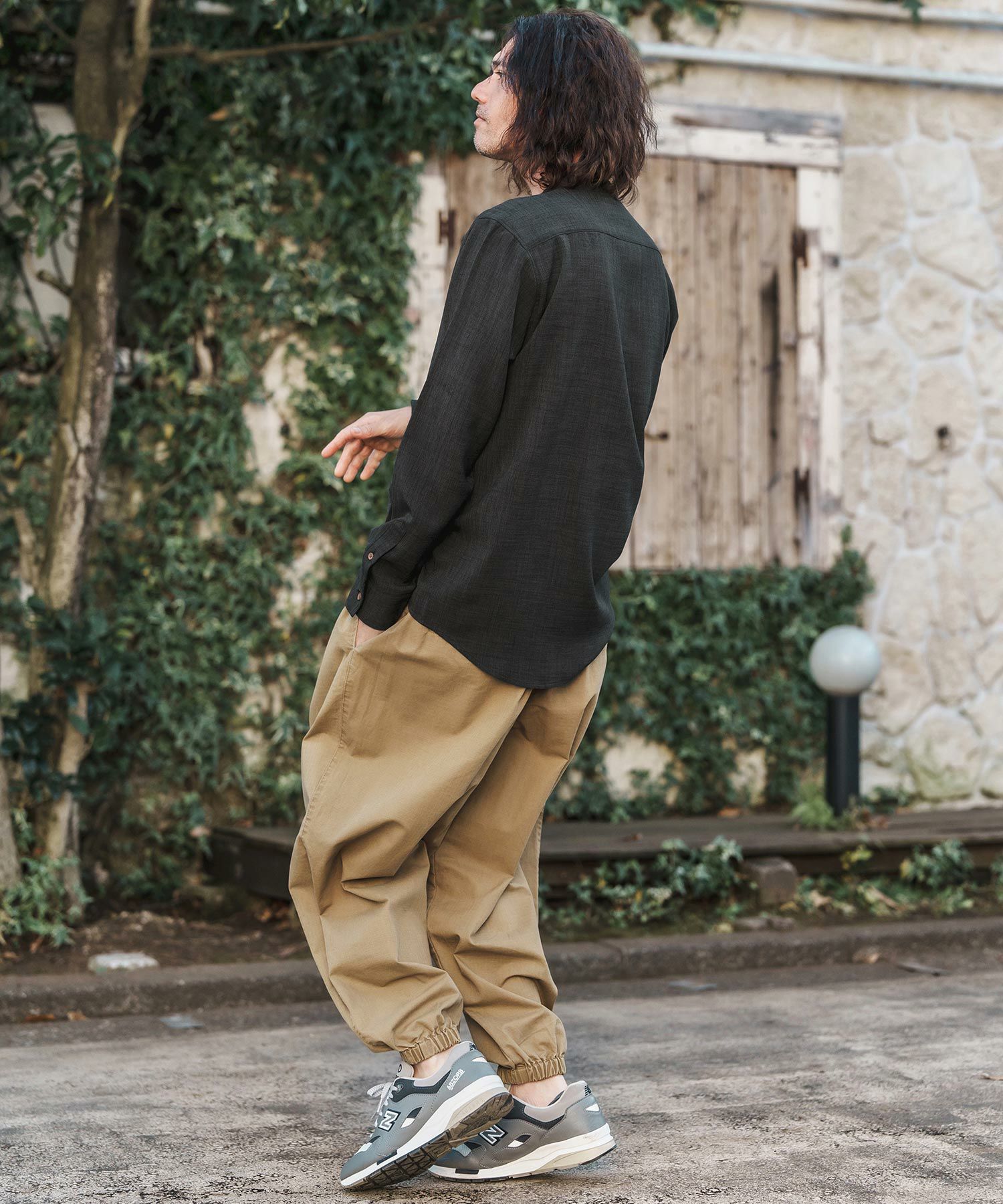 30%OFF【CAMBIO(カンビオ)】リネンライクシャンブレーストレッチ