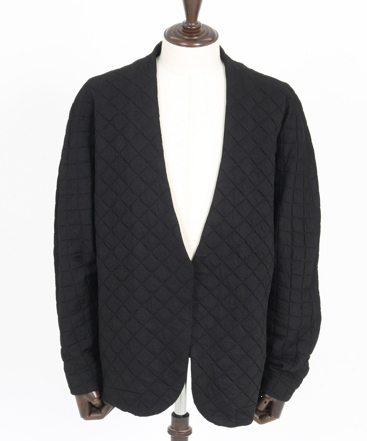 GLIMCLAP(グリムクラップ)】 Quilted fabric collarless jacket GLIMCLAP(グリムクラップ)】 Quilted fabric collarless jacket