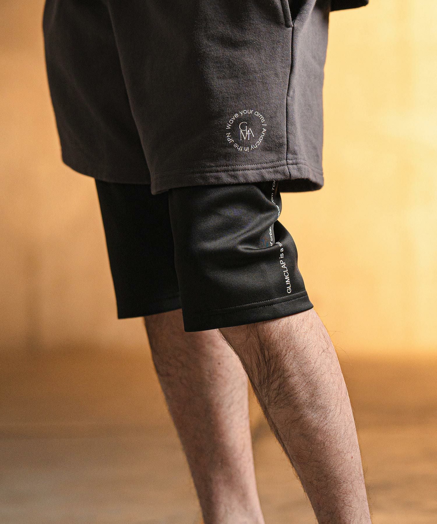 CAMBIO Glimclap ハーフパンツ チャコール Mサイズ GLIMCLAP(グリムクラップ)】Original Textile Relaxed Fit Pants