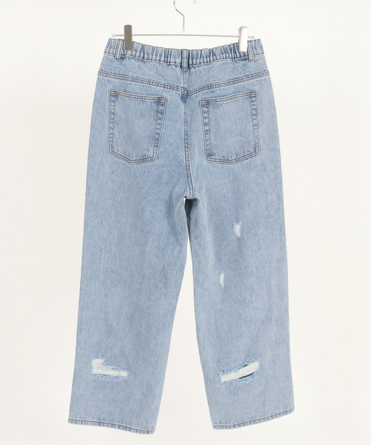 30%OFF【GLIMCLAP(グリムクラップ)】 Distressed denim pants デニム
