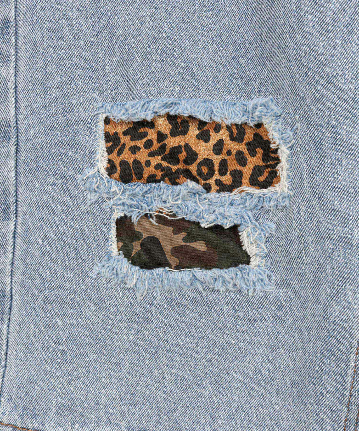 30%OFF【GLIMCLAP(グリムクラップ)】 Distressed denim pants デニム