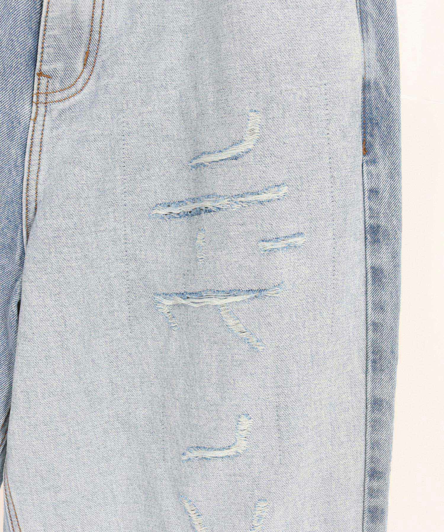 30%OFF【GLIMCLAP(グリムクラップ)】 Distressed denim pants デニム