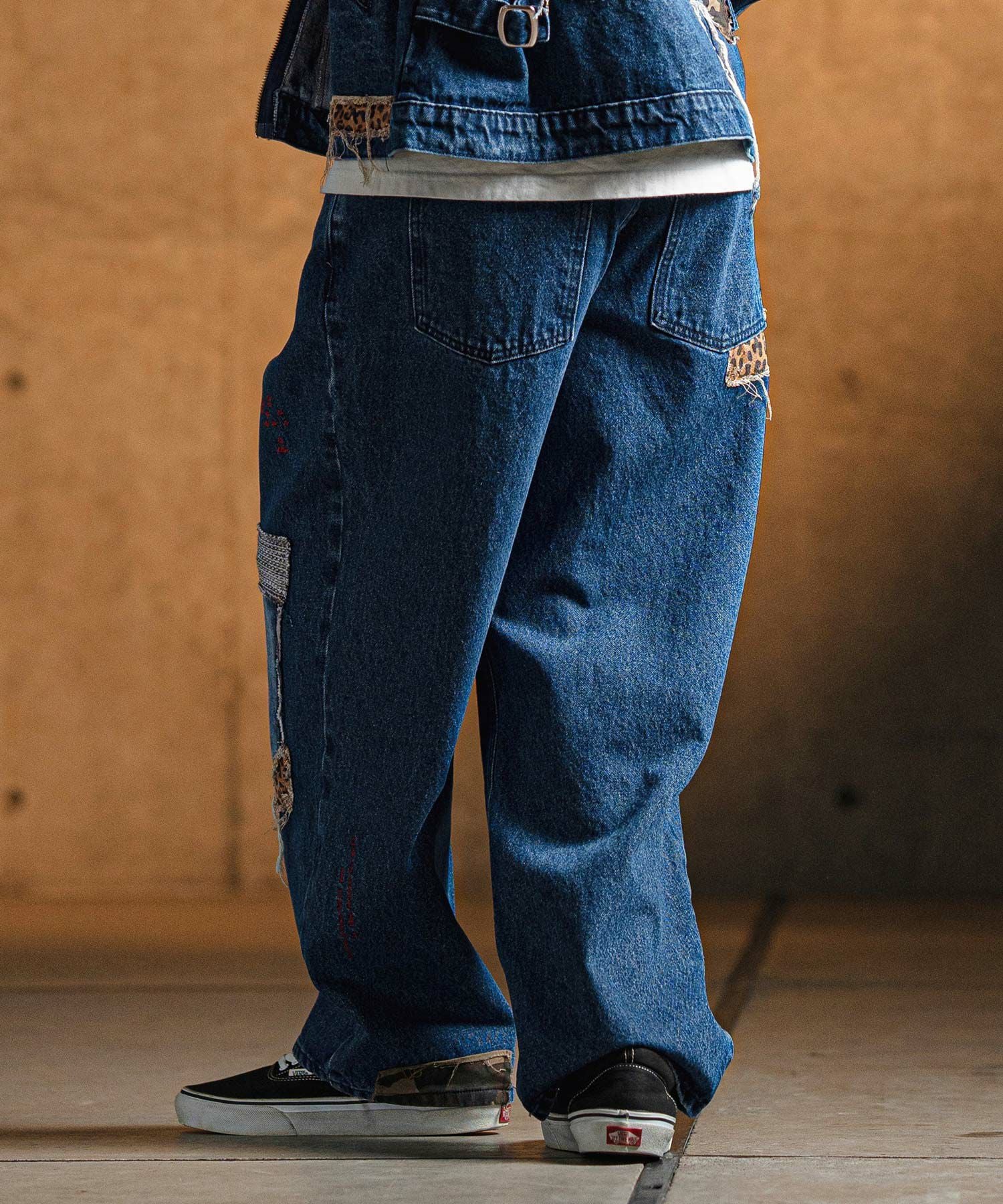 30%OFF【GLIMCLAP(グリムクラップ)】Distressed denim pants デニム