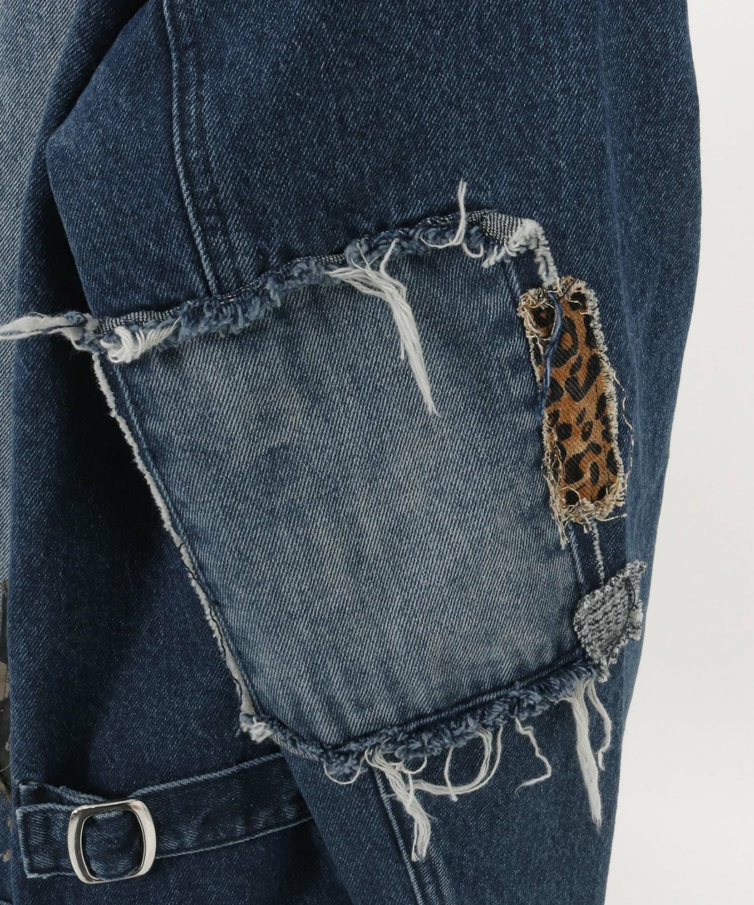 50%OFF【GLIMCLAP(グリムクラップ)】Distressed denim jacket デニム
