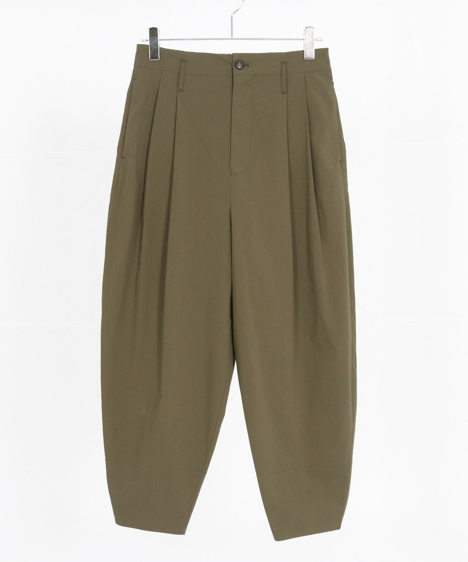 GLIMCLAP(グリムクラップ)】C-N-PU fabric balloon silhouette pants