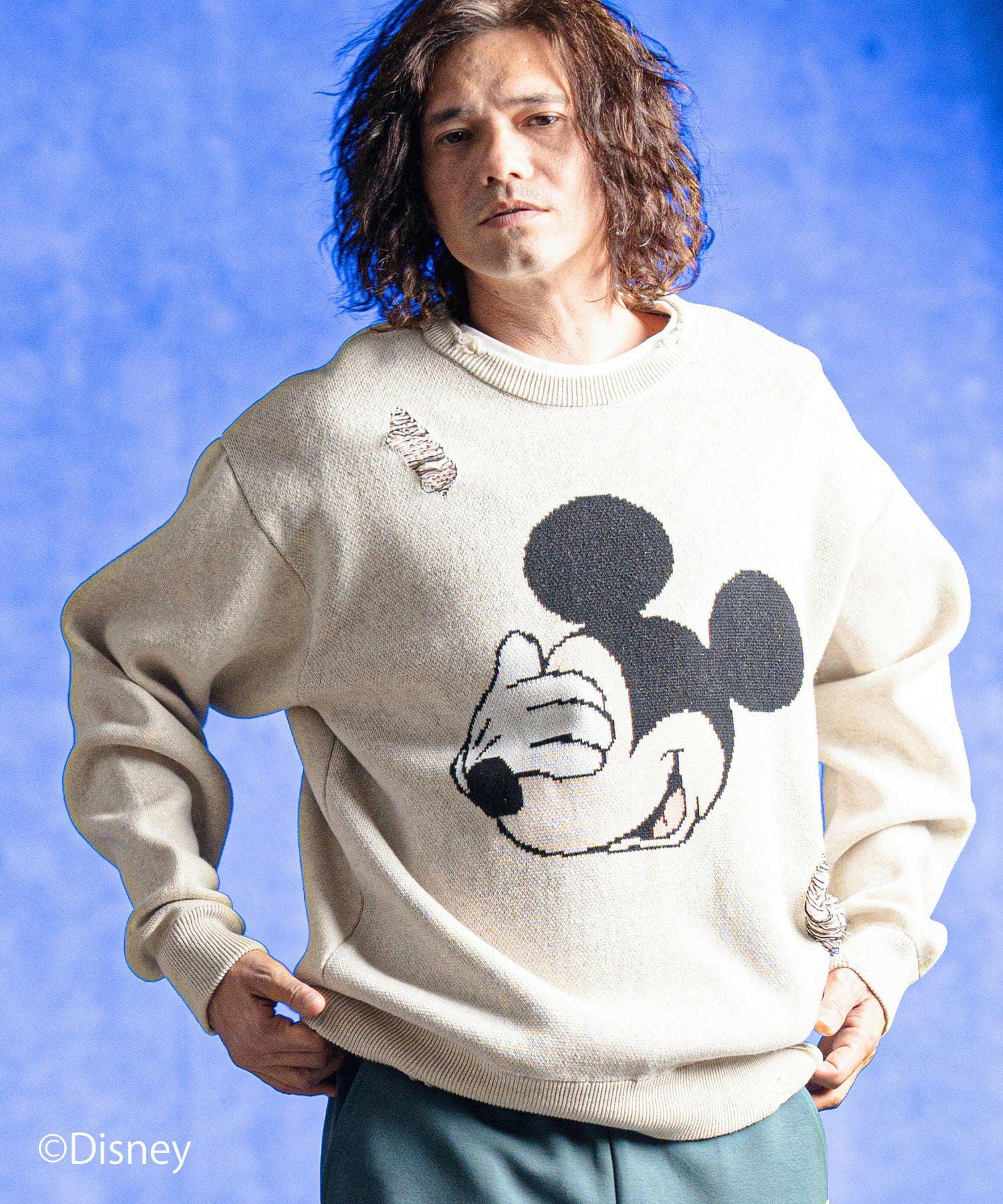 50%OFF【GLIMCLAP(グリムクラップ)】Jacquard cotton fabric sweater