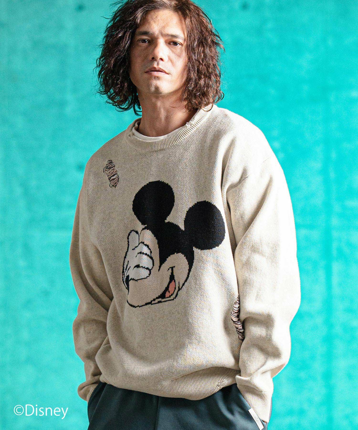 50%OFF【GLIMCLAP(グリムクラップ)】Jacquard cotton fabric sweater