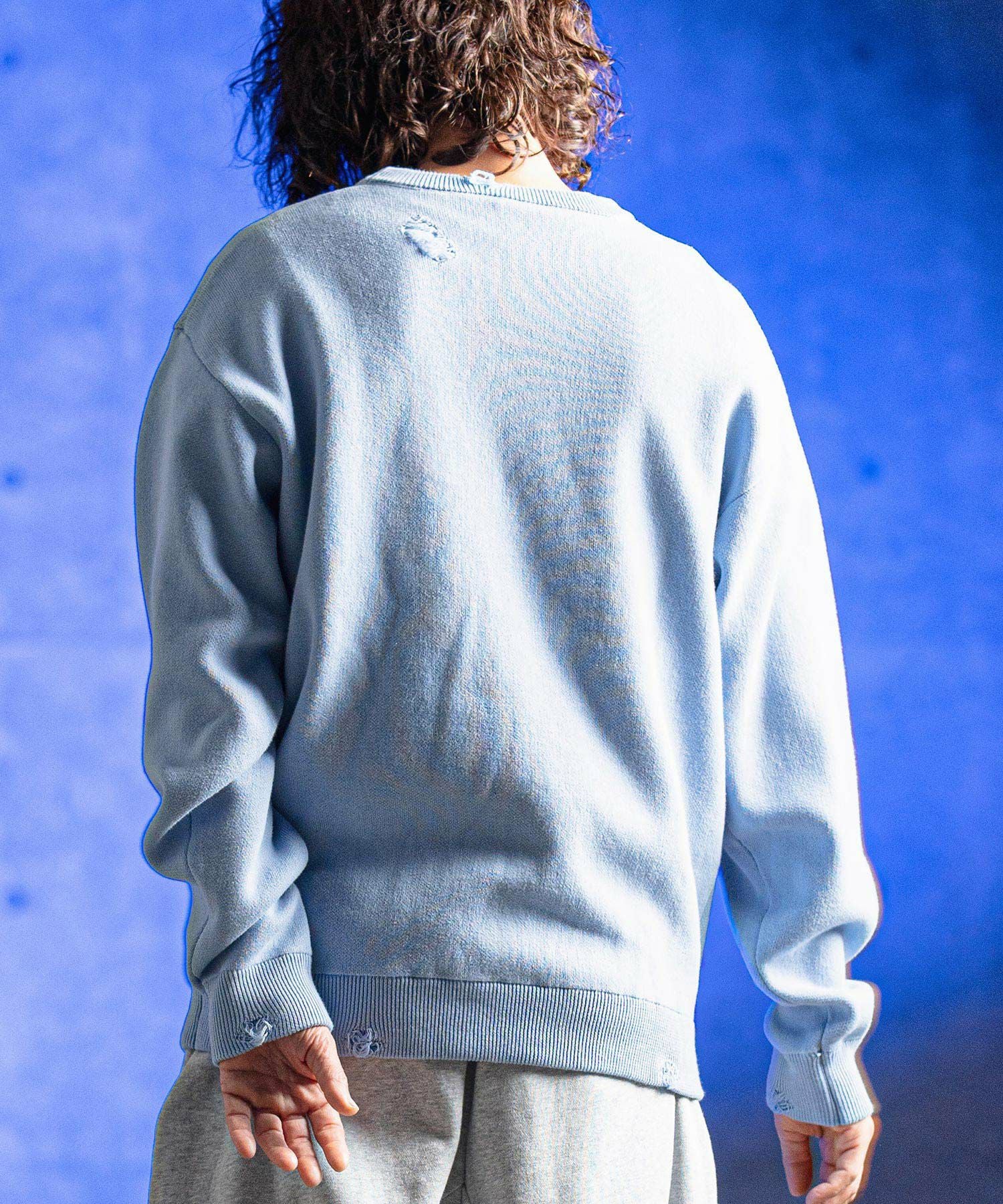 50%OFF【GLIMCLAP(グリムクラップ)】Jacquard cotton fabric sweater