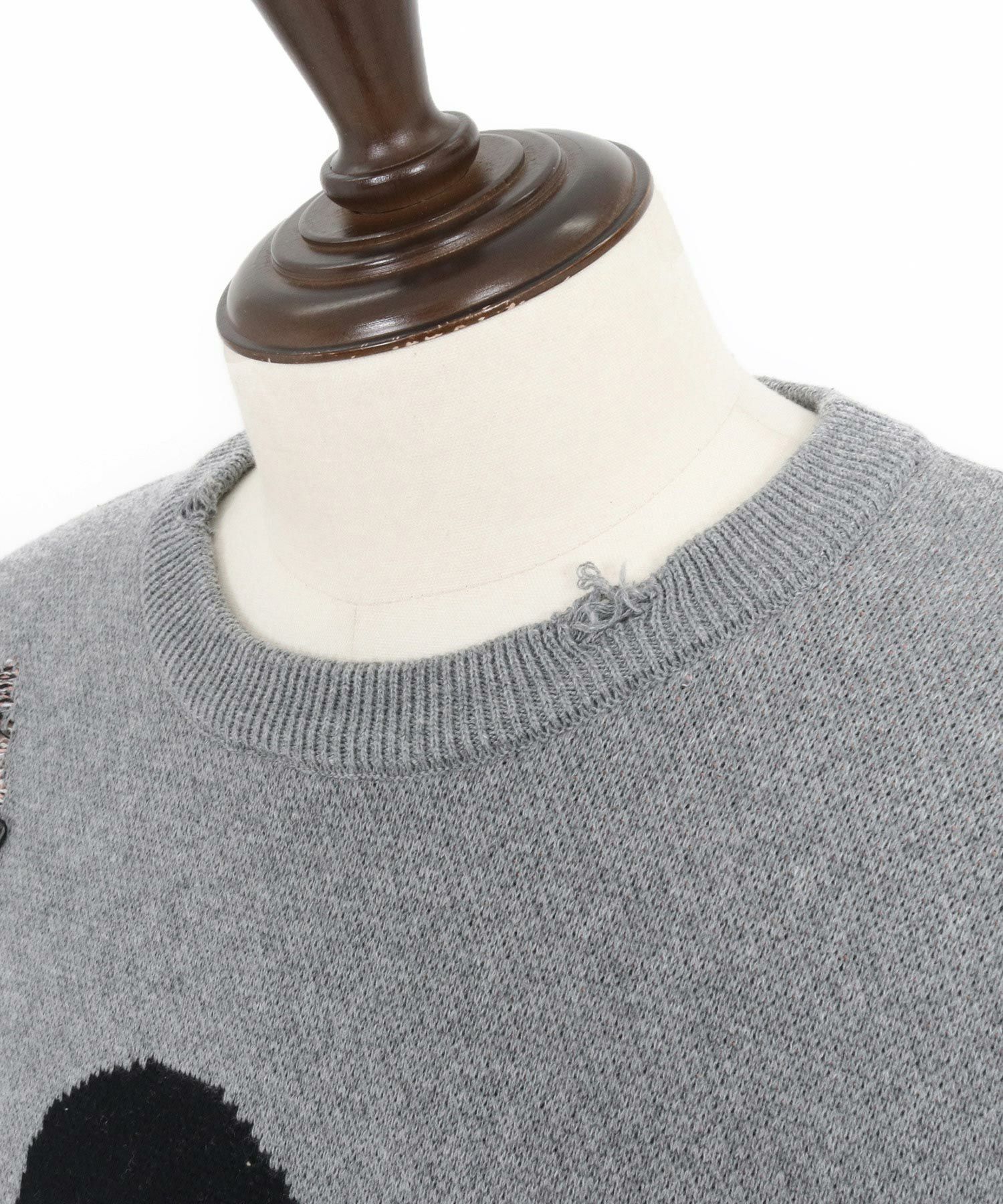 50%OFF【GLIMCLAP(グリムクラップ)】Jacquard cotton fabric sweater