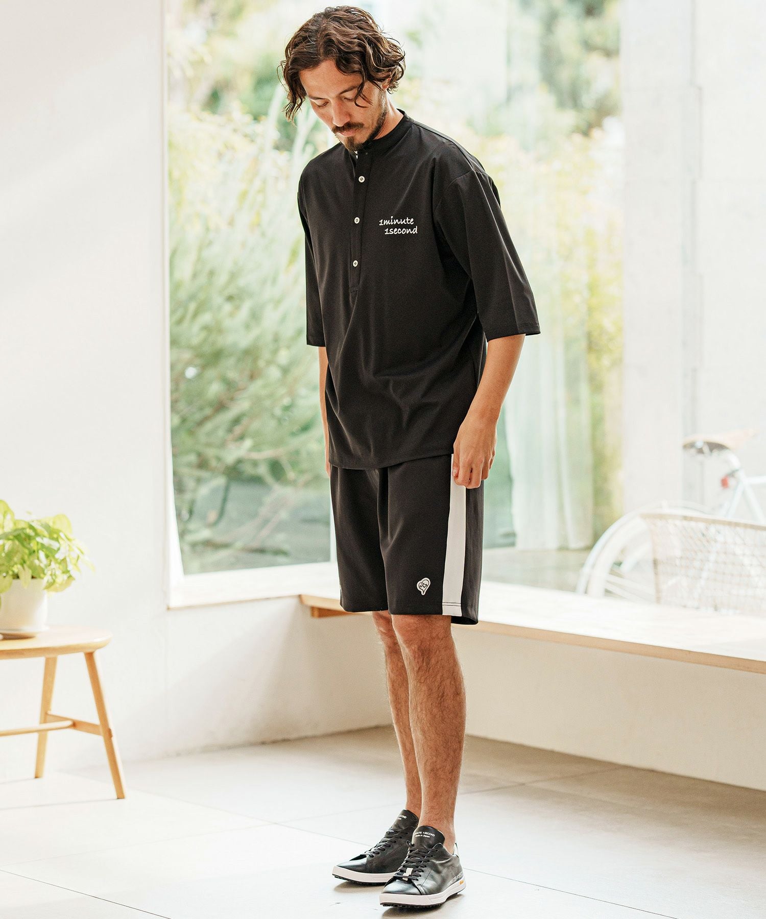 1minute 1second(ワンミニットワンセカンド)】bicolor placket no
