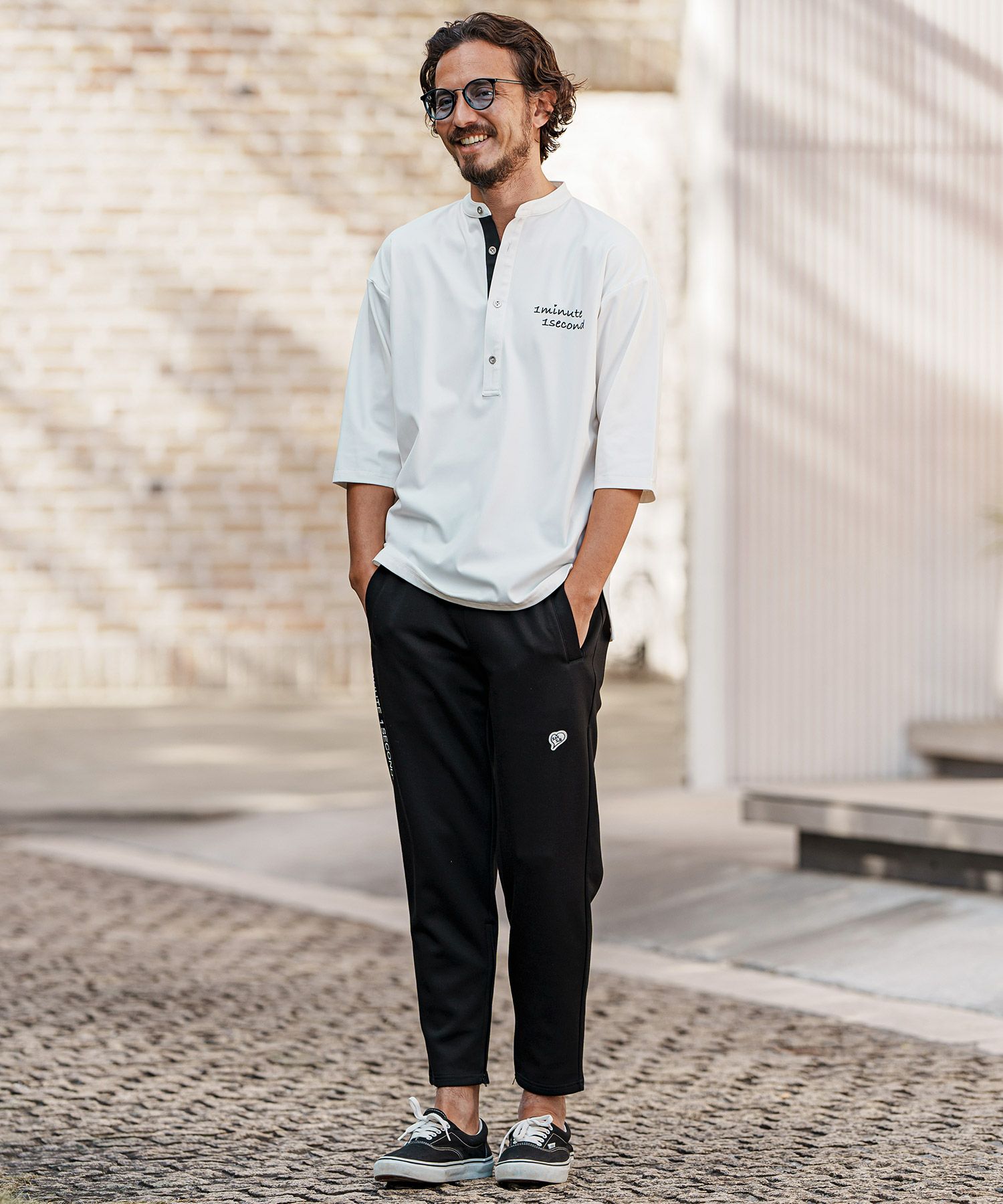 1minute 1second(ワンミニットワンセカンド)】bicolor placket no