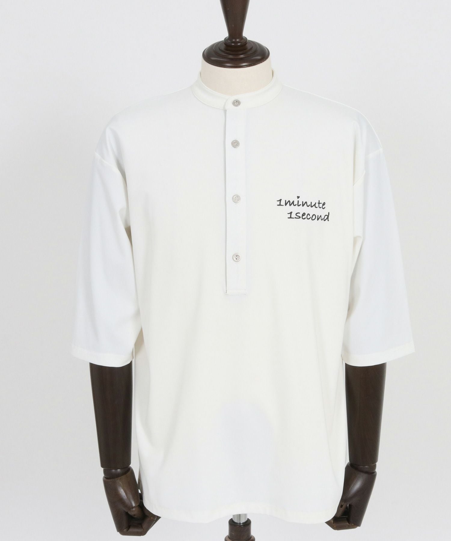 1minute 1second(ワンミニットワンセカンド)】bicolor placket no 1minute 1second(ワンミニットワンセカンド)】bicolor placket no