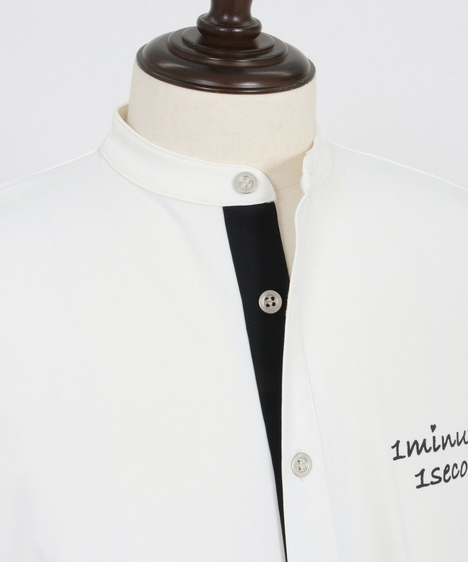 1minute 1second(ワンミニットワンセカンド)】bicolor placket no